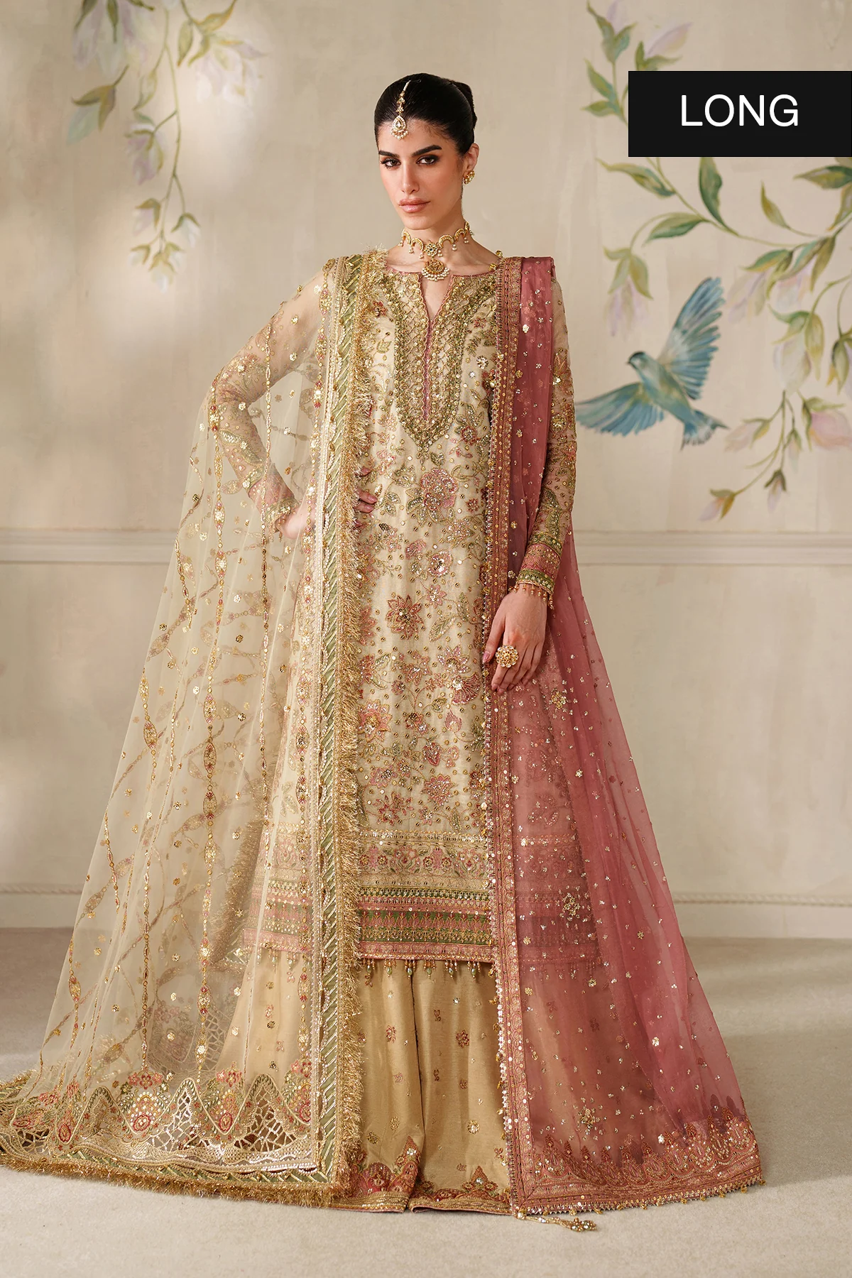 EMBROIDERED NET CH14-02 UNSTITCHED - Image 4