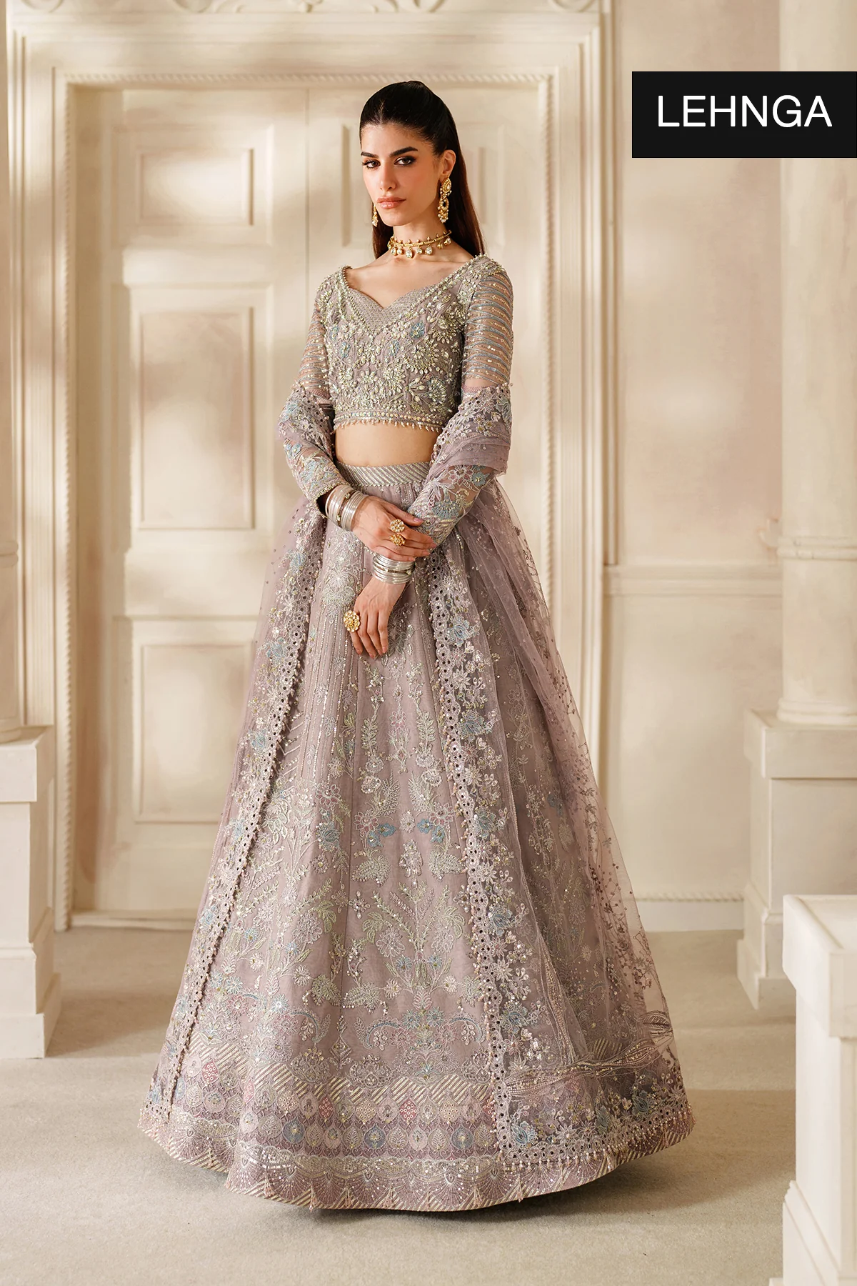 EMBROIDERED NET CH14-04 STITCHED - Image 4