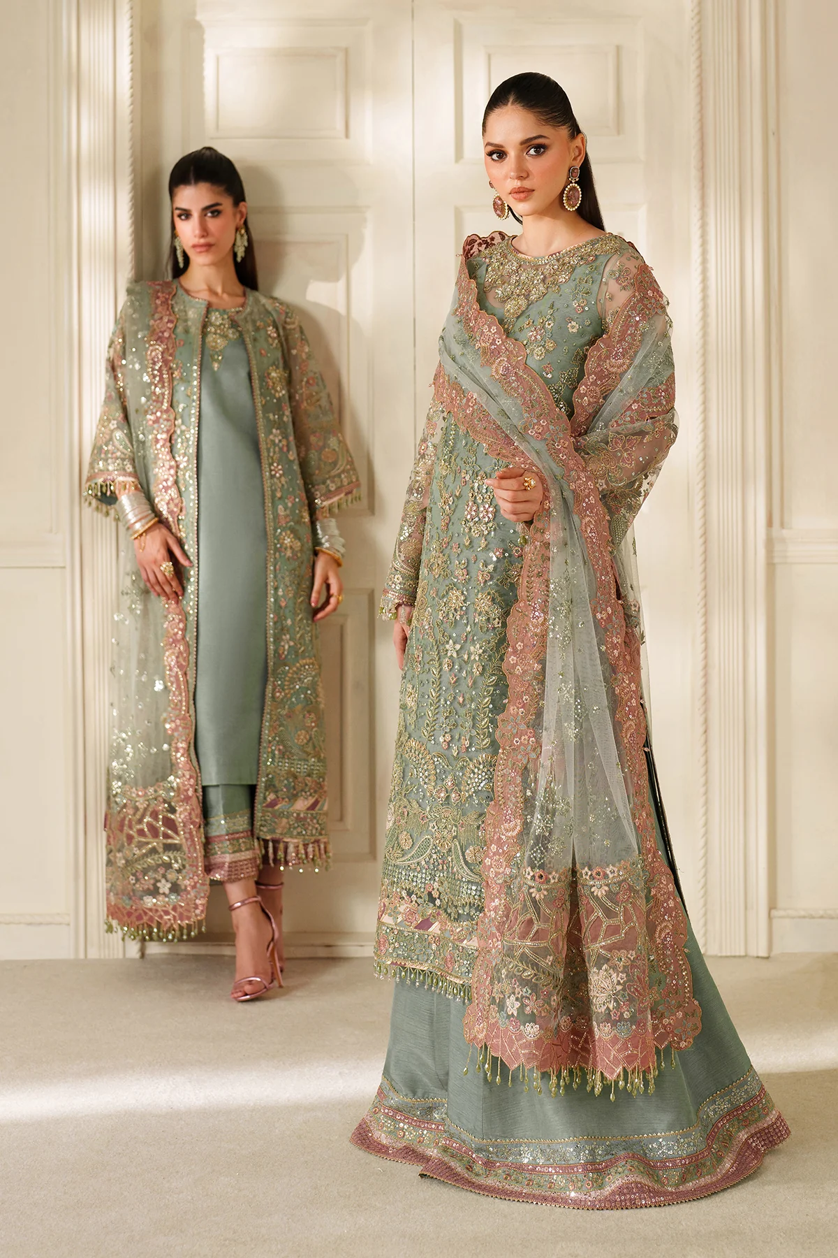 EMBROIDERED NET CH14-06 STITCHED