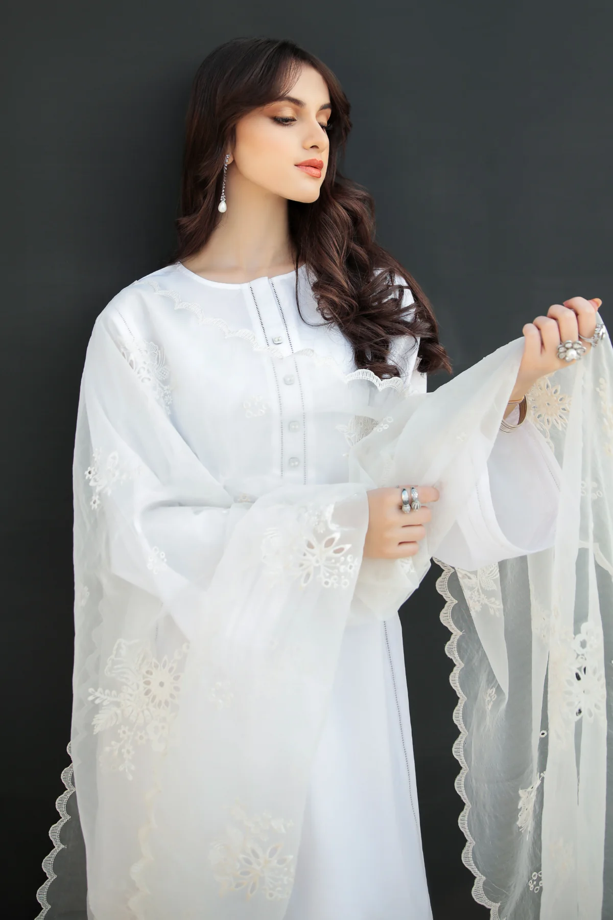 EMBROIDERED ORGANZA DUPATTA-31 - Image 3