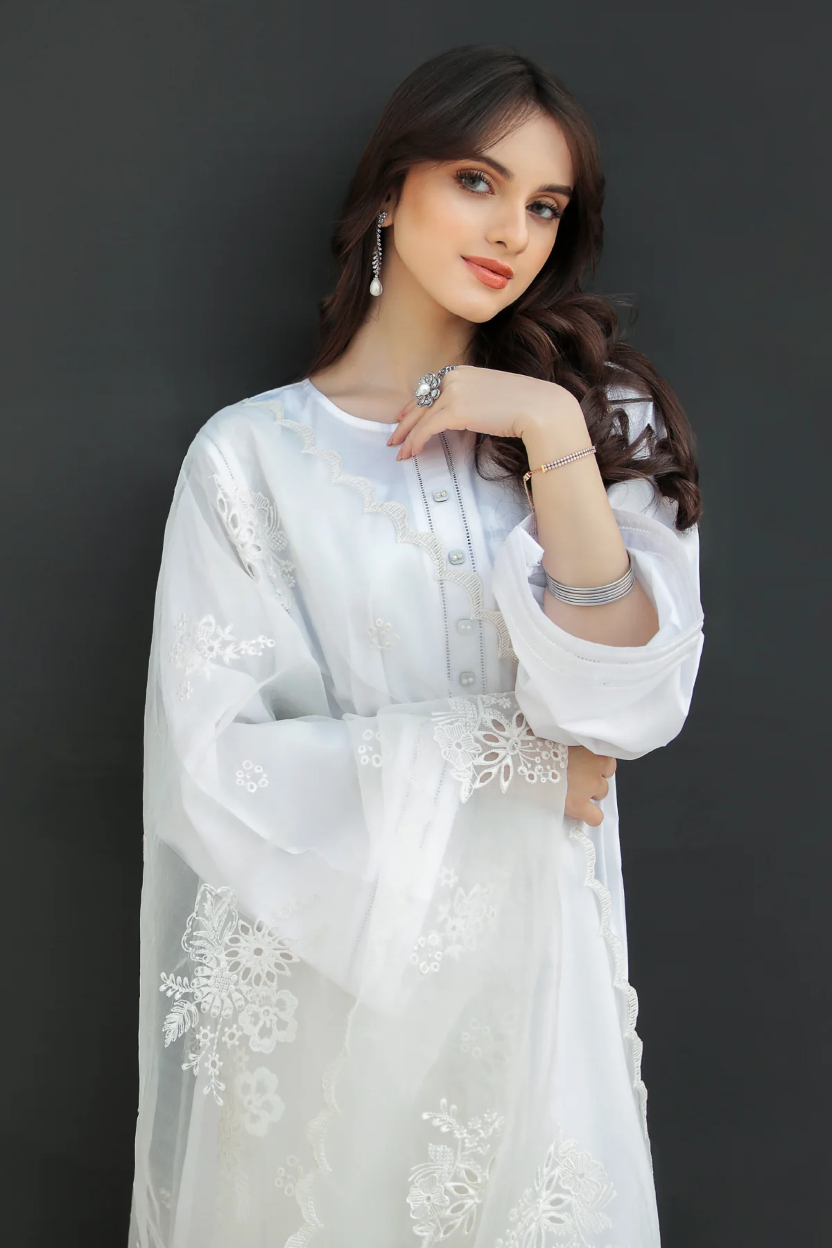 EMBROIDERED ORGANZA DUPATTA-31 - Image 6