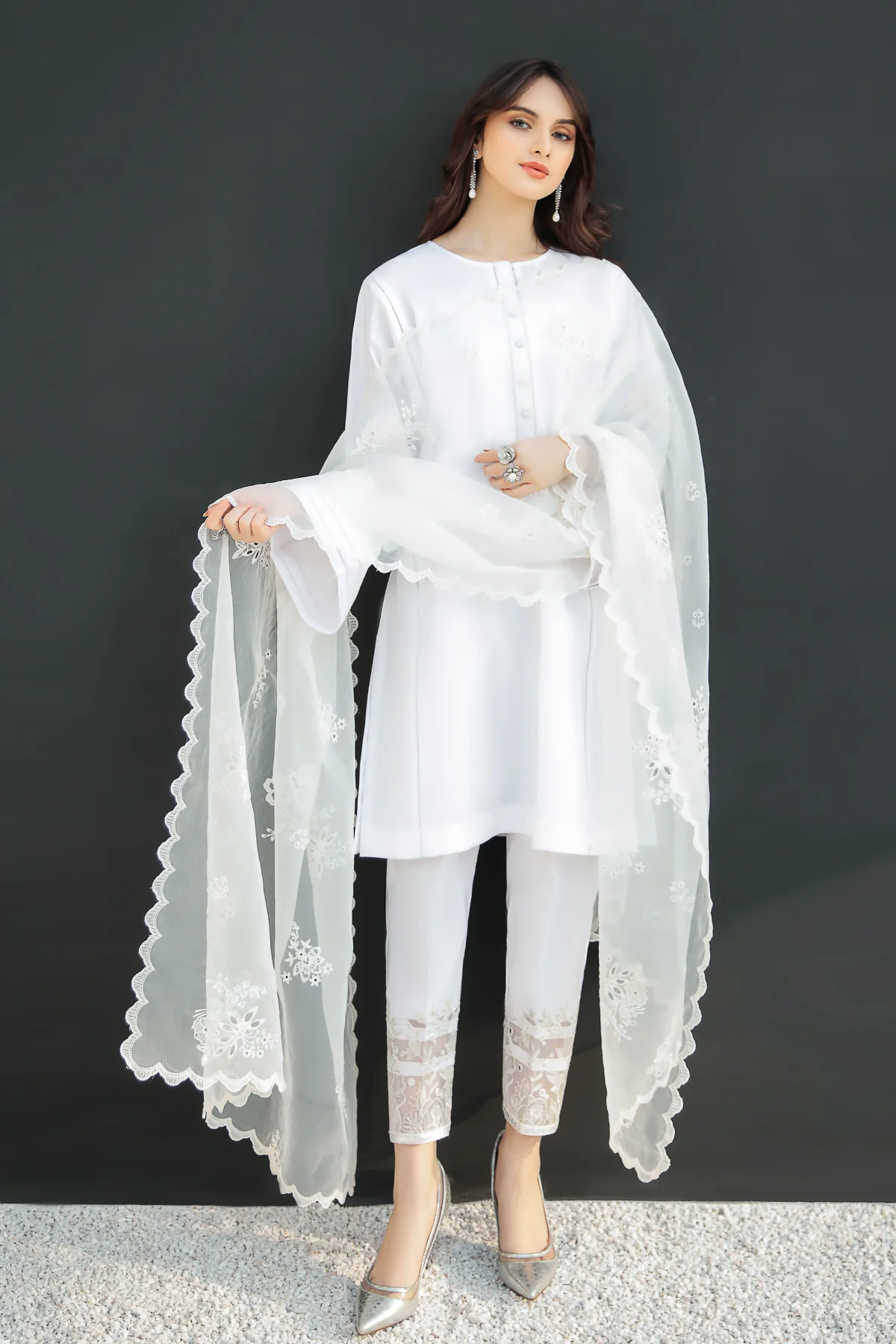 EMBROIDERED ORGANZA DUPATTA-31 - Image 7