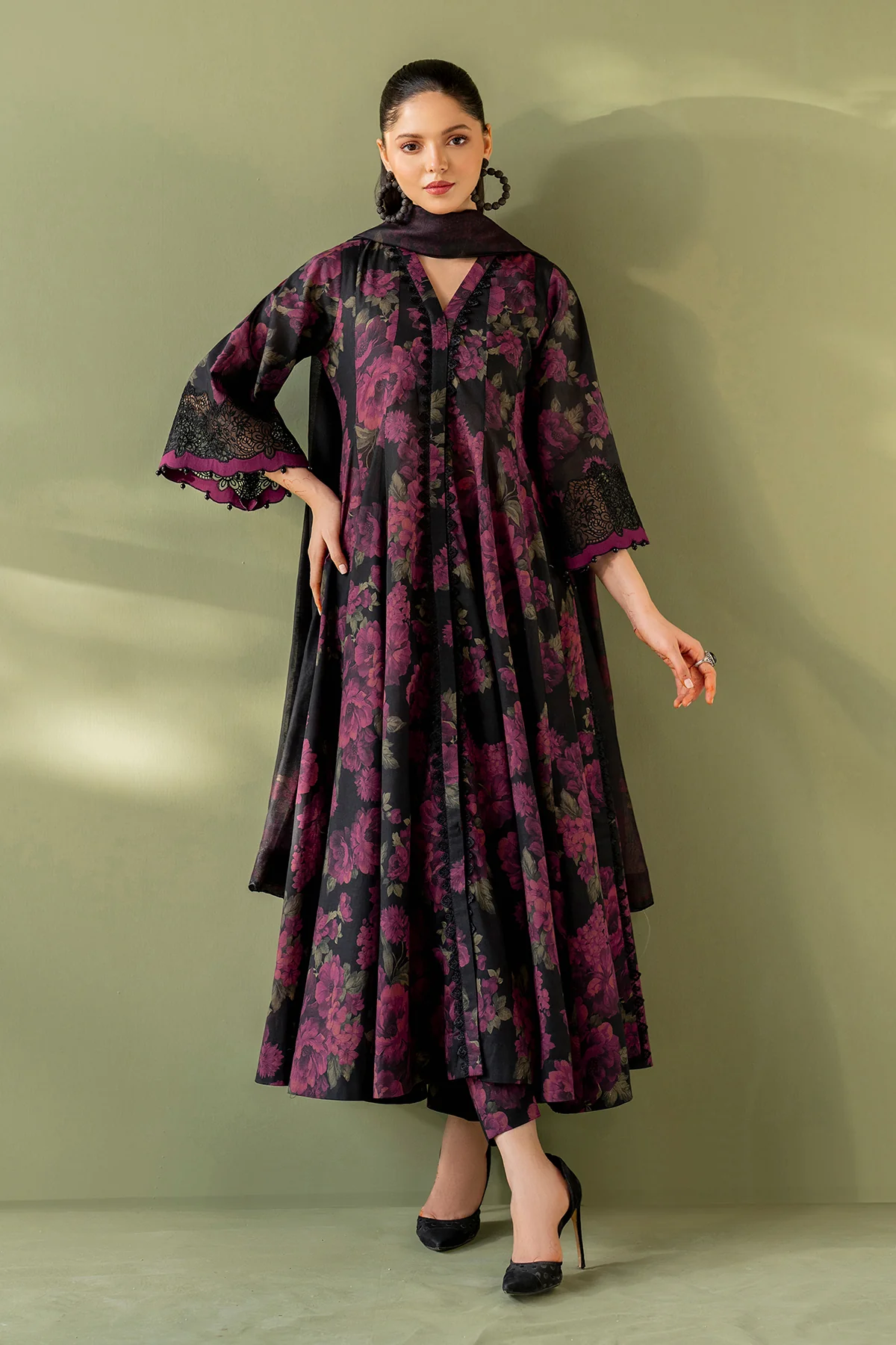 EMBROIDERED PRINTED LAWN PR-1147