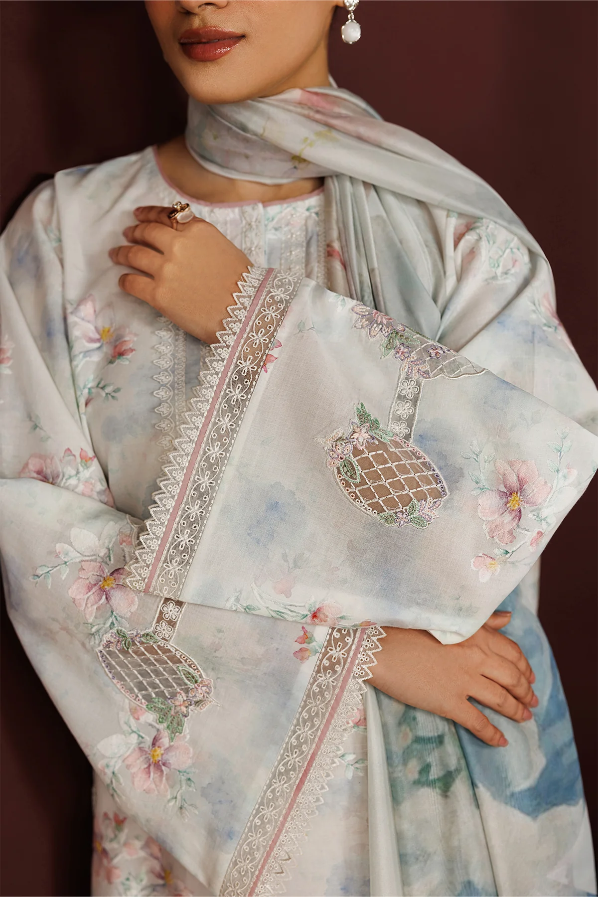 EMBROIDERED PRINTED LAWN PR-1266 - Image 3
