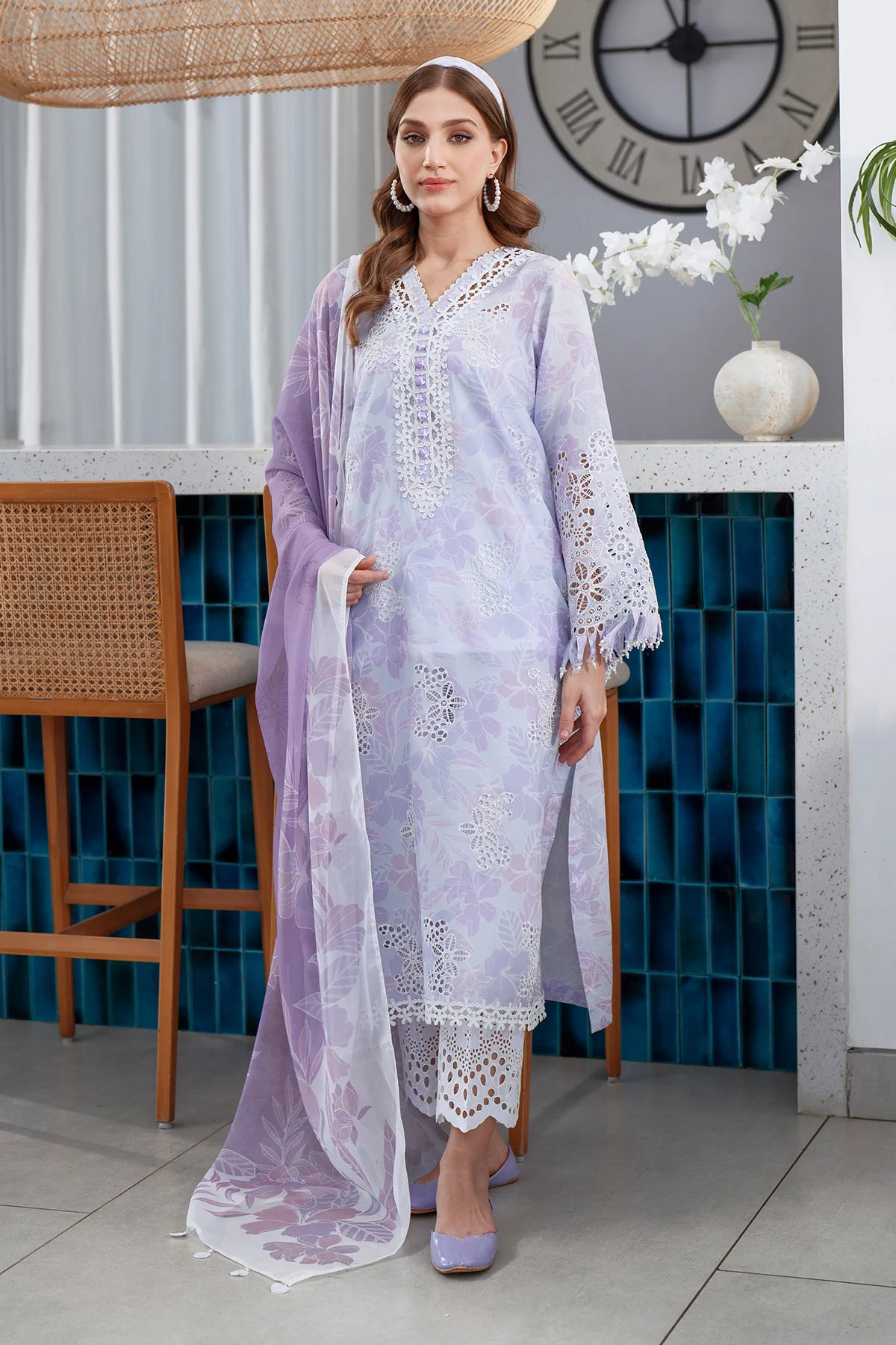 EMBROIDERED PRINTED LAWN SF-4073