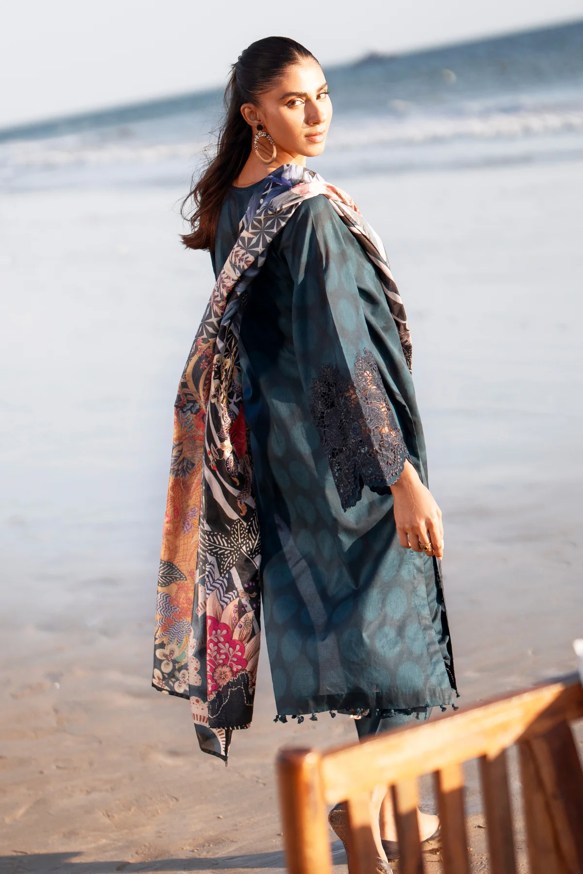 EMBROIDERED PRINTED LAWN UF-4063 - Image 3