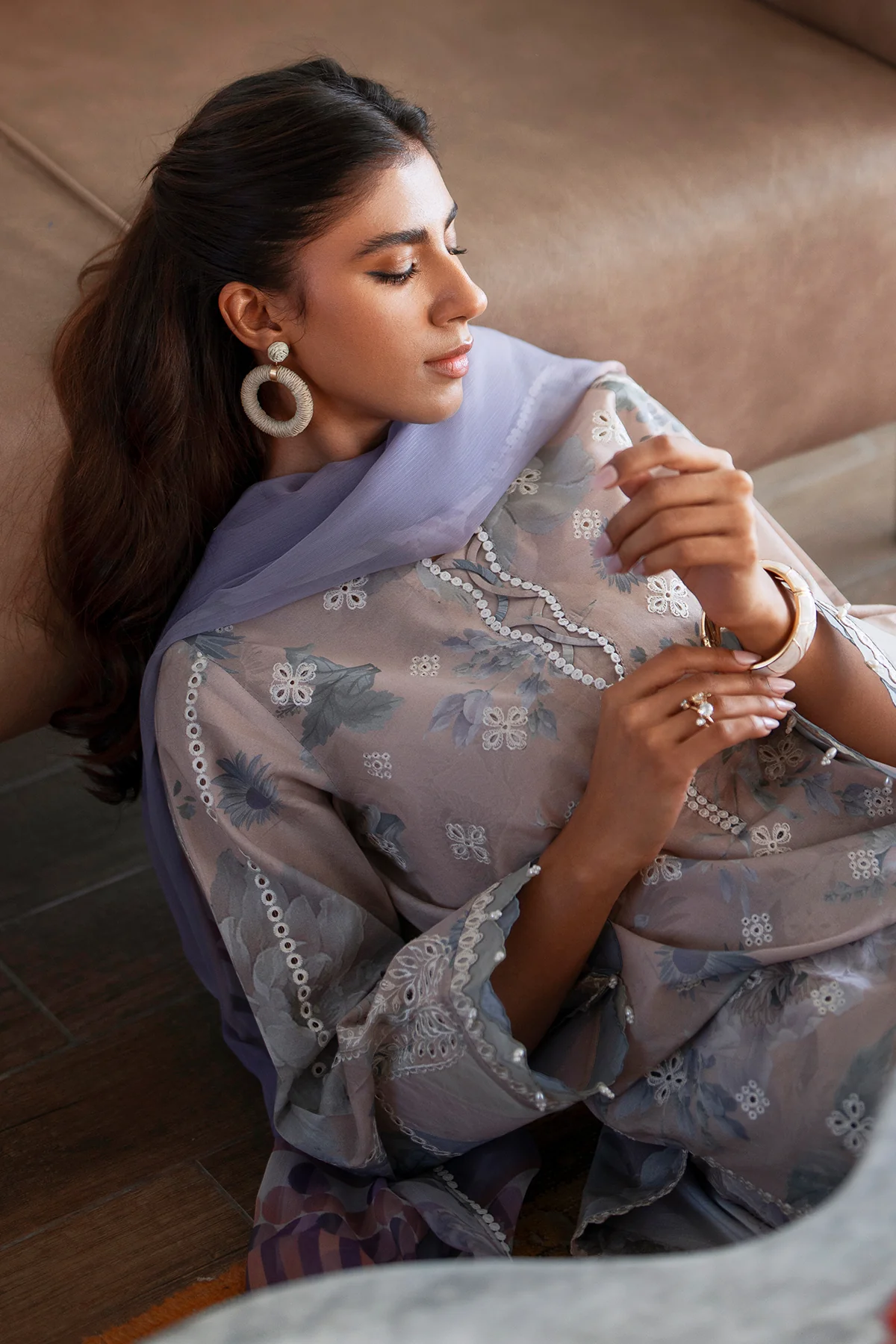 EMBROIDERED PRINTED LAWN UF-4079 - Image 6