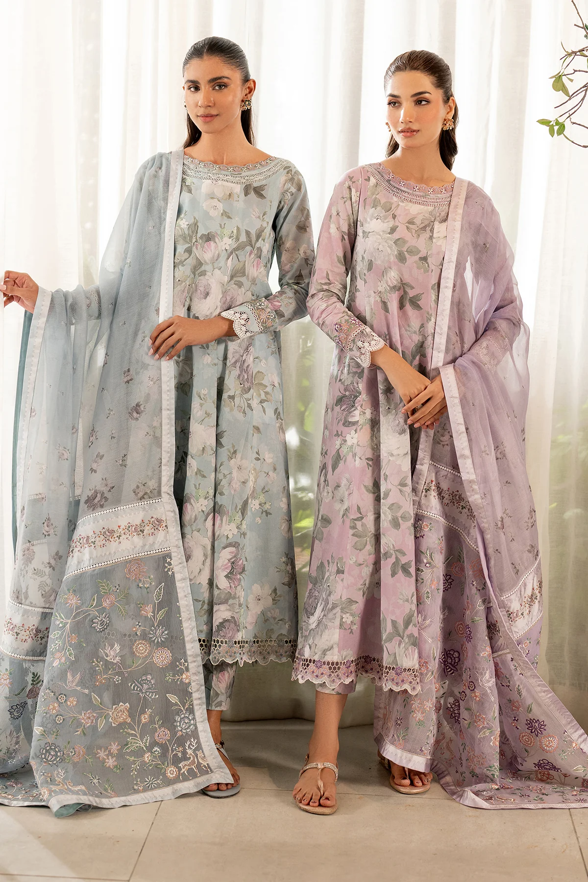 EMBROIDERED PRINTED LAWN UF-4103 - Image 8