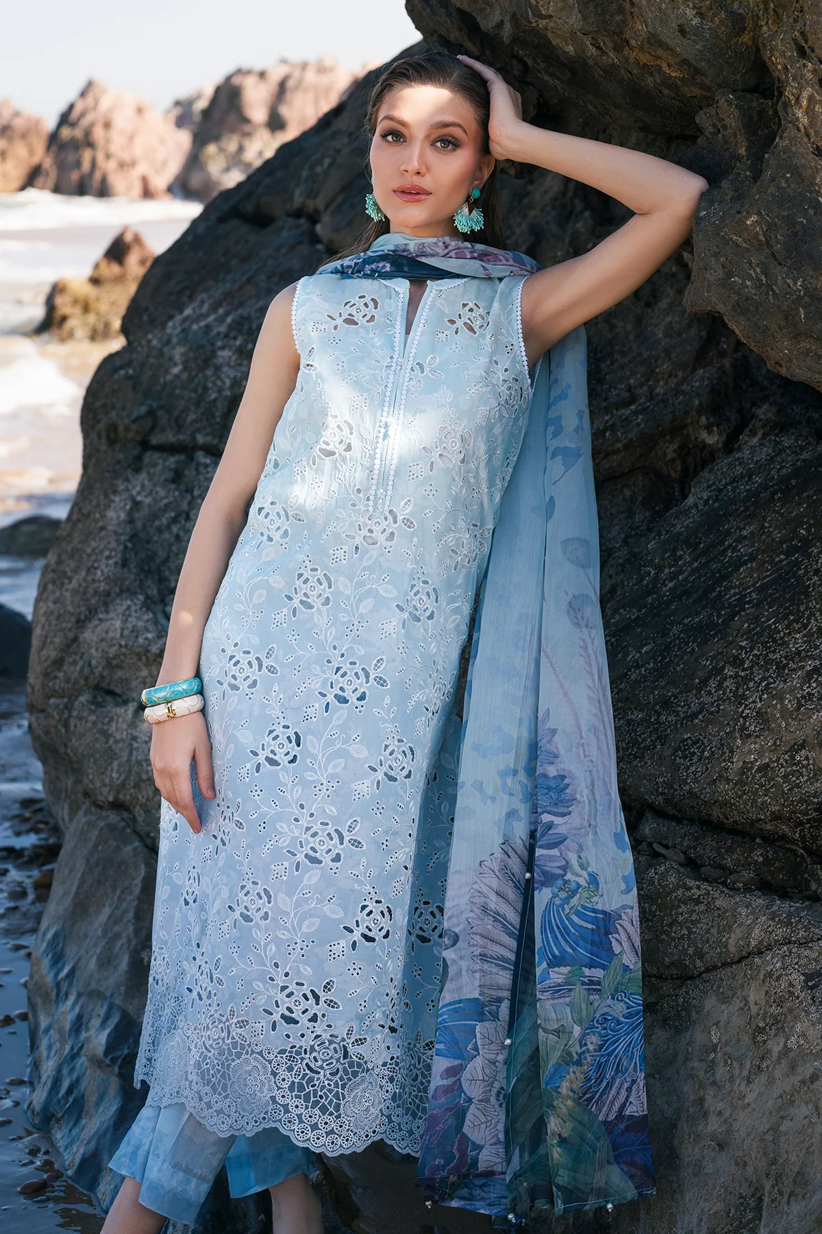 EMBROIDERED PRINTED LAWN UF-4109 - Image 5