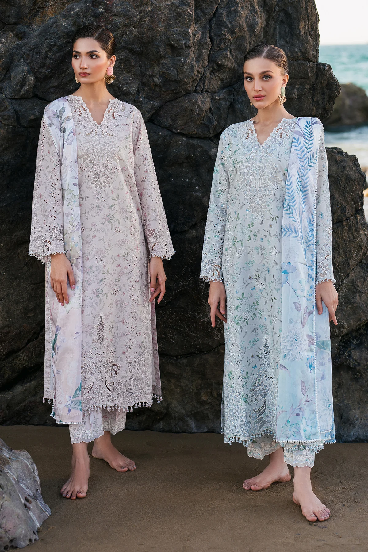 EMBROIDERED PRINTED LAWN UF-4130 - Image 6
