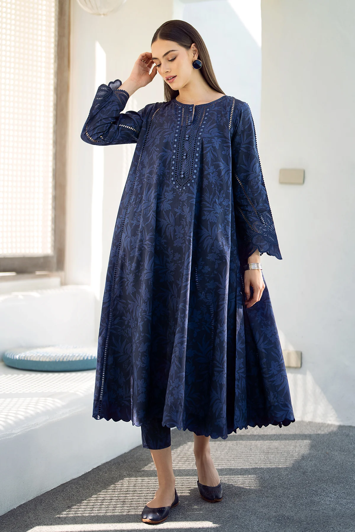 EMBROIDERED PRINTED LAWN UF-544 - Image 6