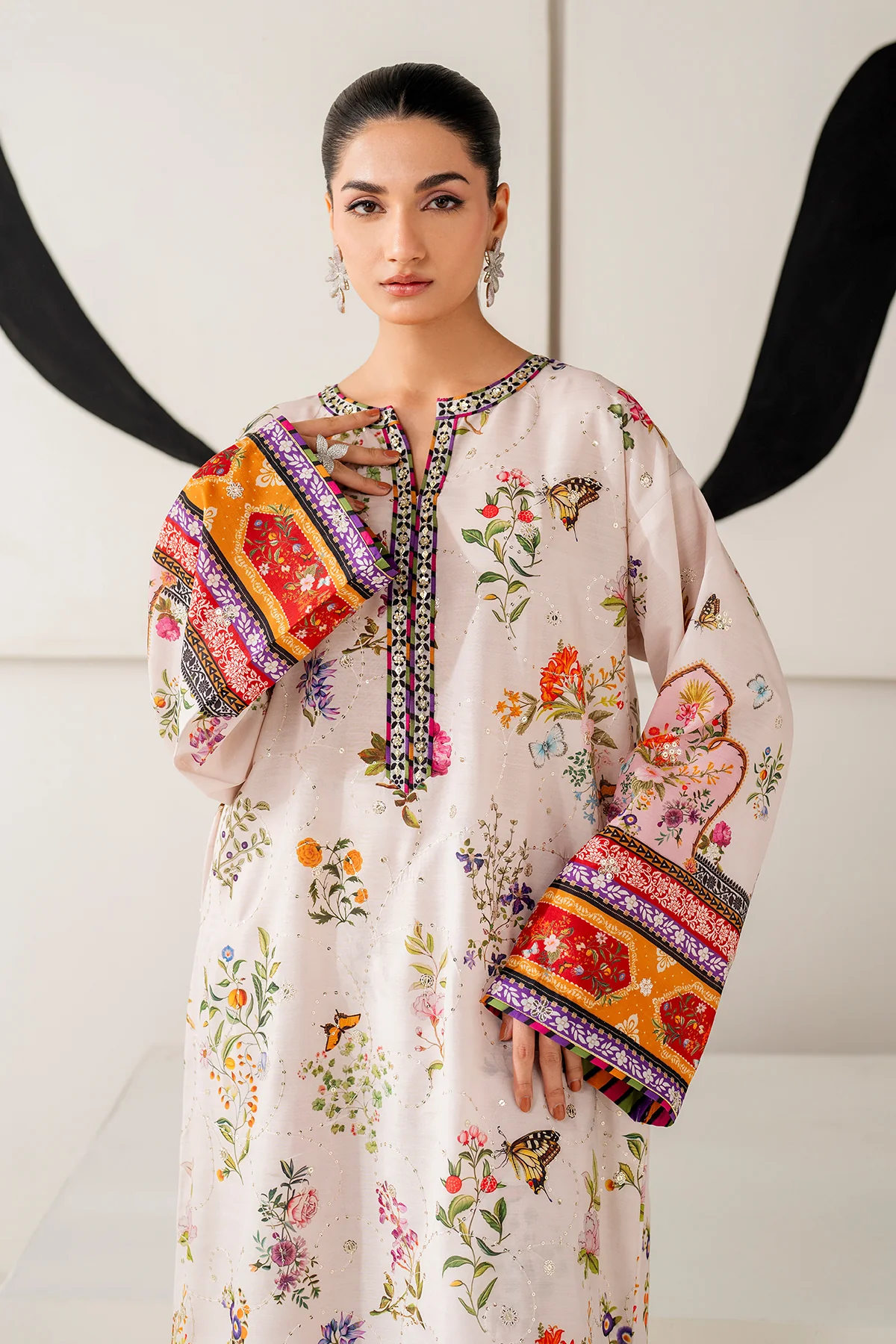 EMBROIDERED RAW SILK PR-1163 - Image 3