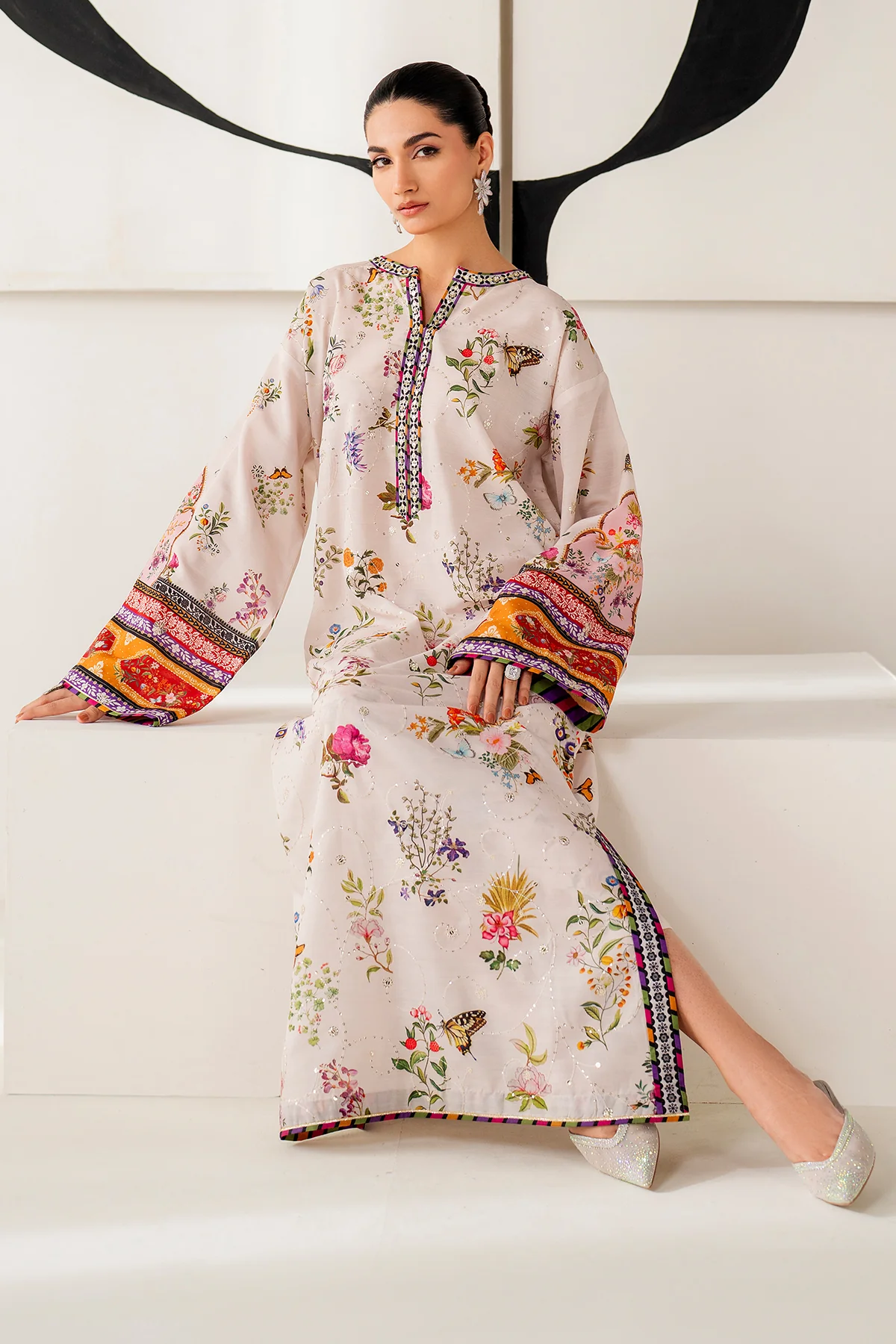 EMBROIDERED RAW SILK PR-1163 - Image 4