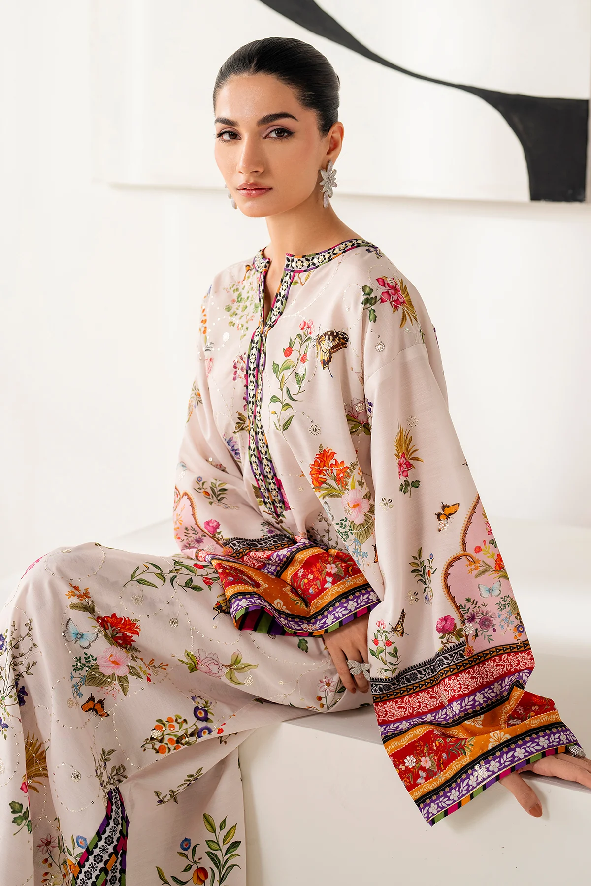 EMBROIDERED RAW SILK PR-1163 - Image 6