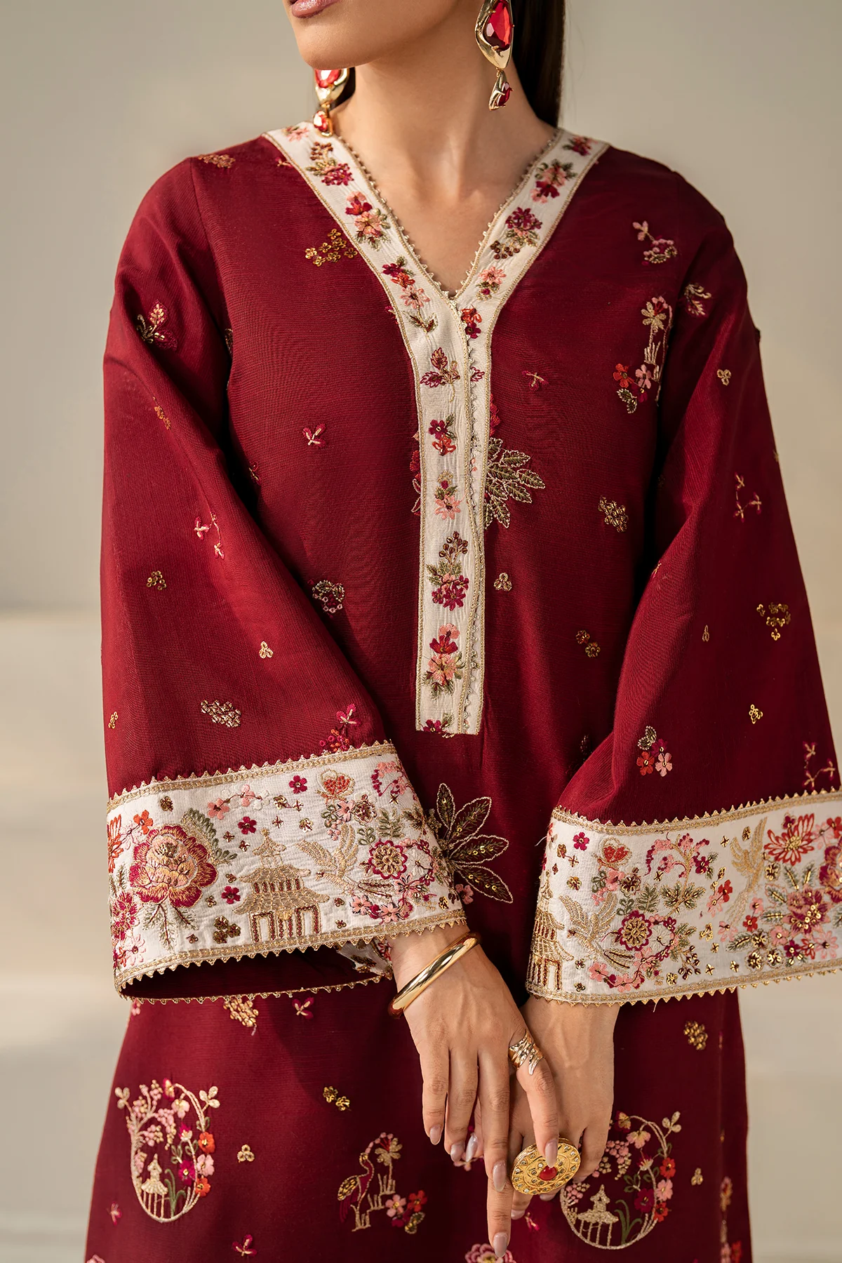 EMBROIDERED RAW SILK PR-1177 - Image 3
