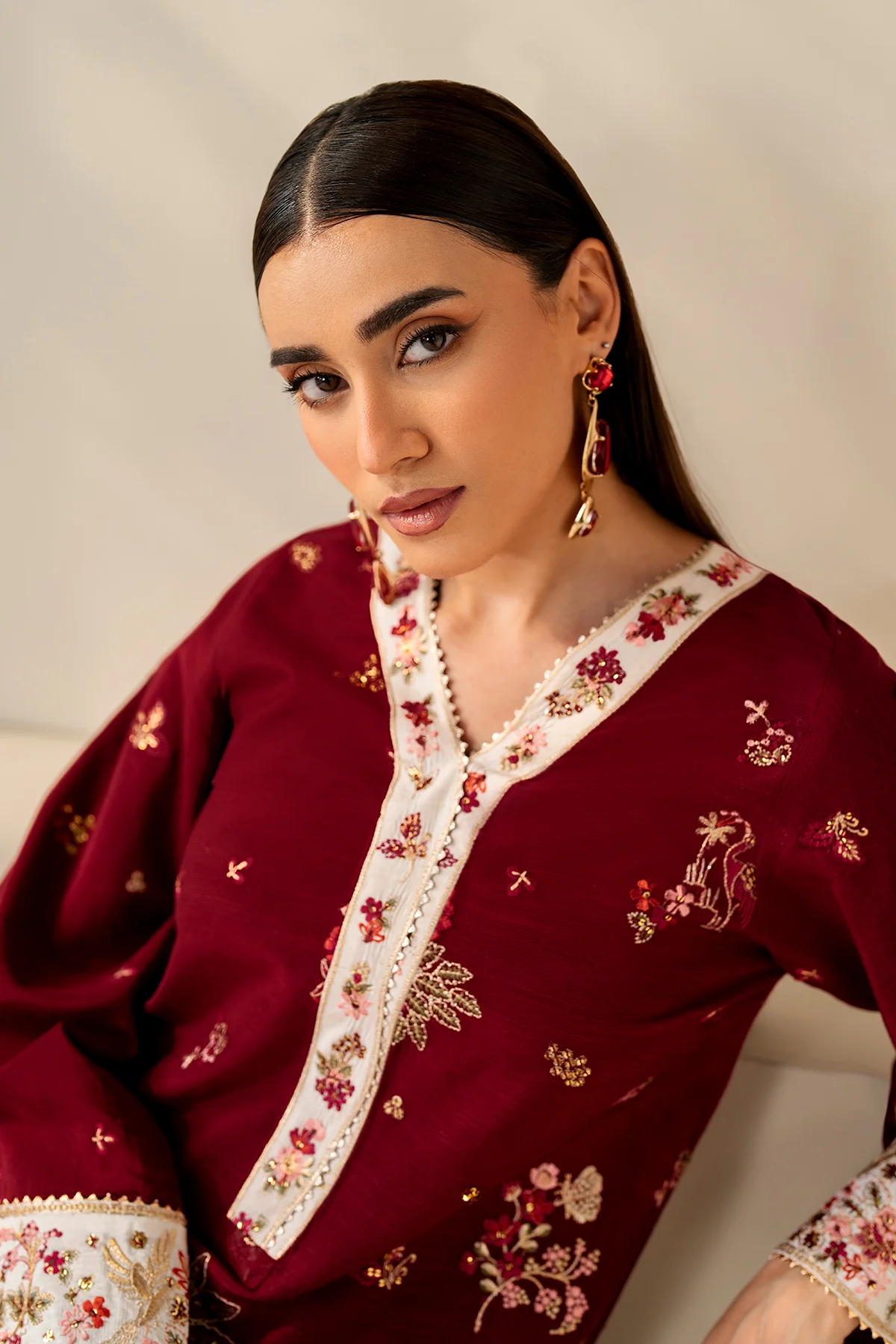 EMBROIDERED RAW SILK PR-1177 - Image 4