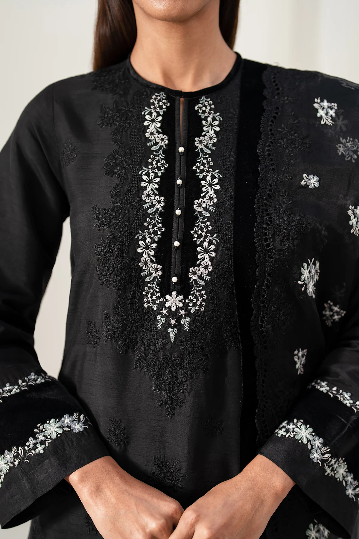 EMBROIDERED RAW SILK SF-4137 - Image 4