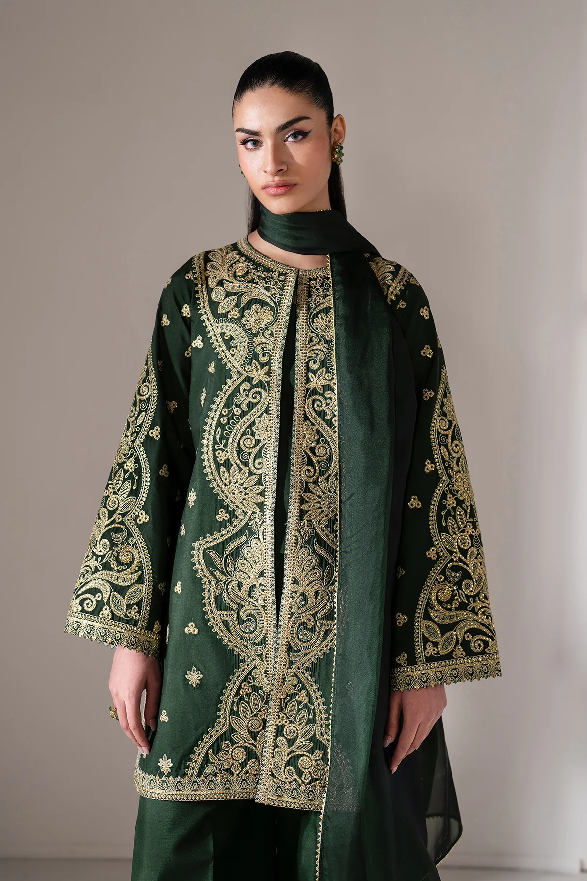 EMBROIDERED RAW SILK UF-4139 - Image 5