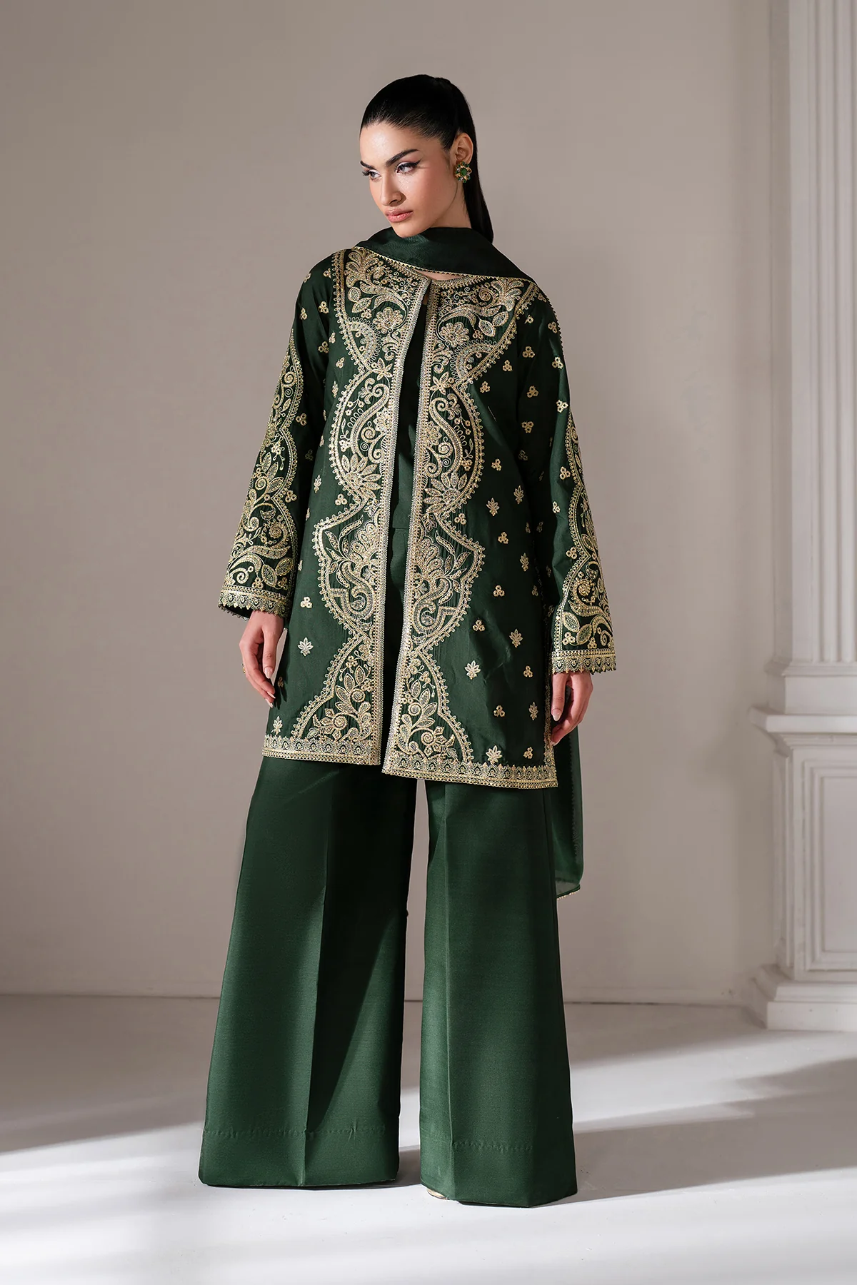 EMBROIDERED RAW SILK UF-4139 - Image 6