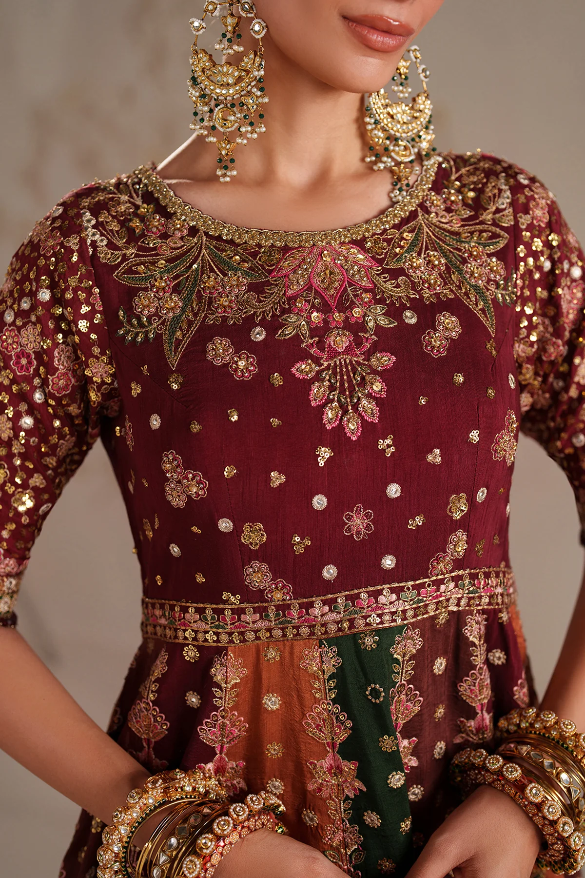 EMBROIDERED RAW SILK SF-4366 - Image 3