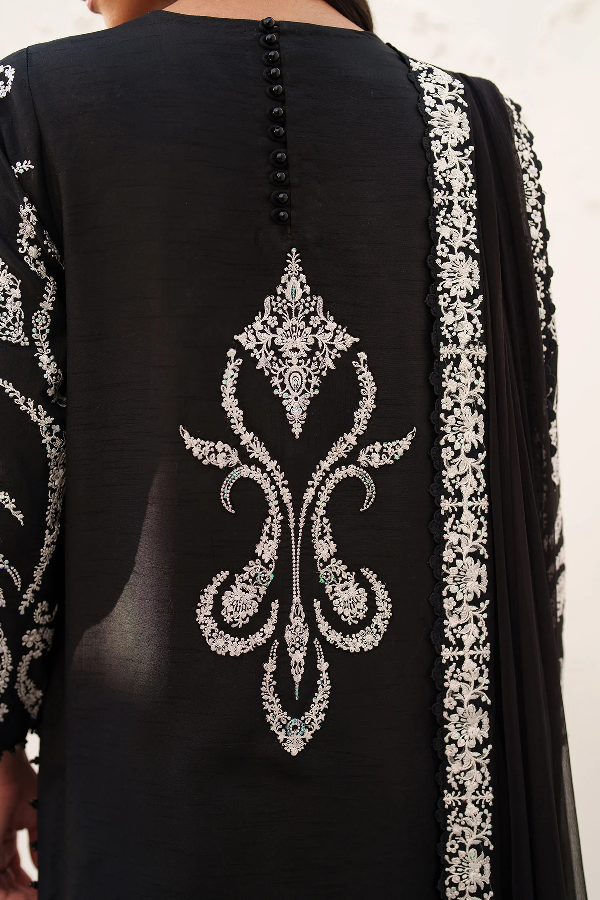 EMBROIDERED RAW SILK SF-4381 - Image 3