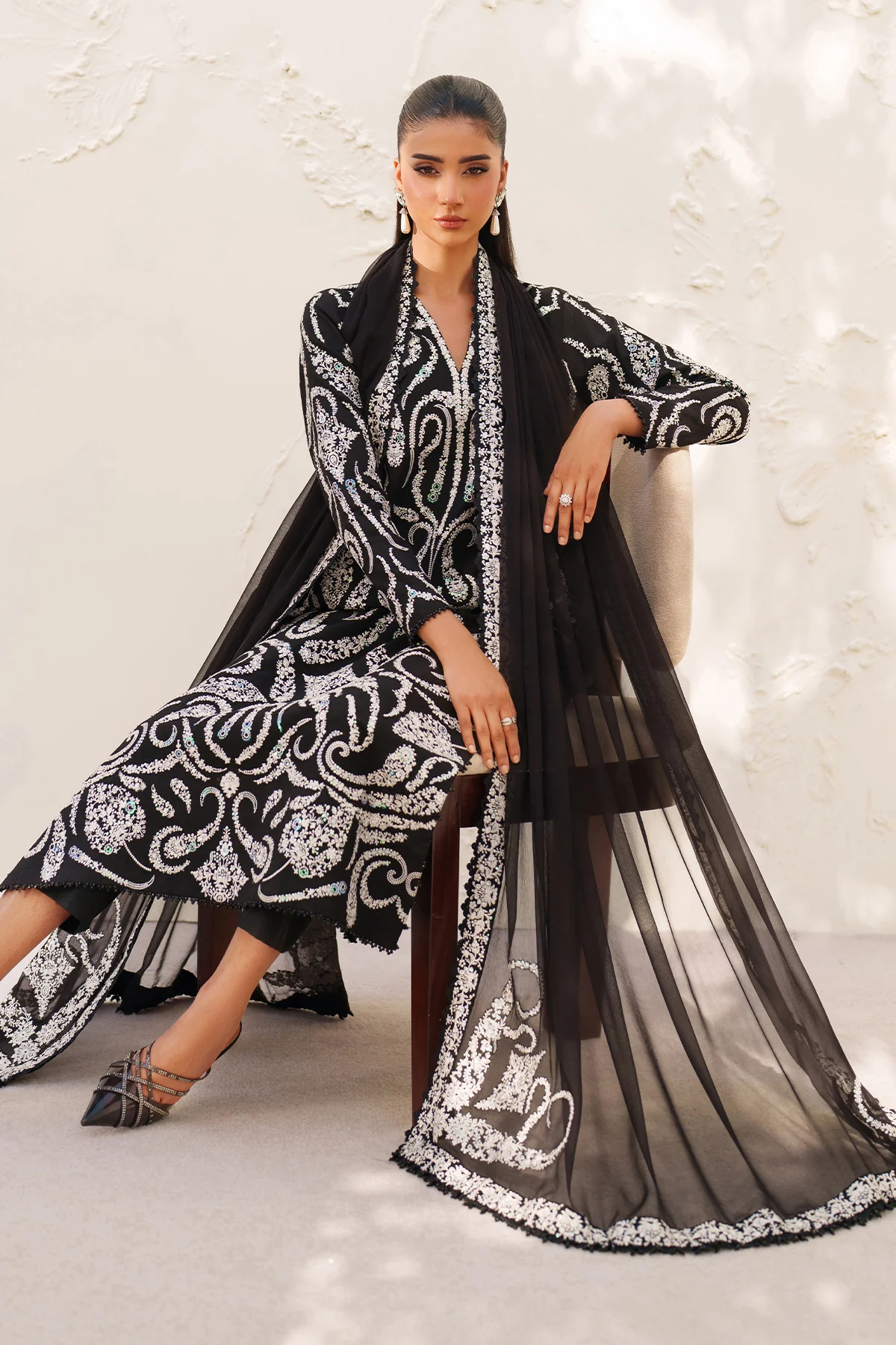 EMBROIDERED RAW SILK SF-4381 - Image 8