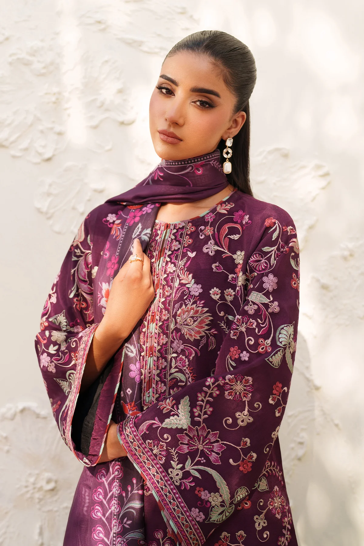 EMBROIDERED RAW SILK SF-4382 - Image 5