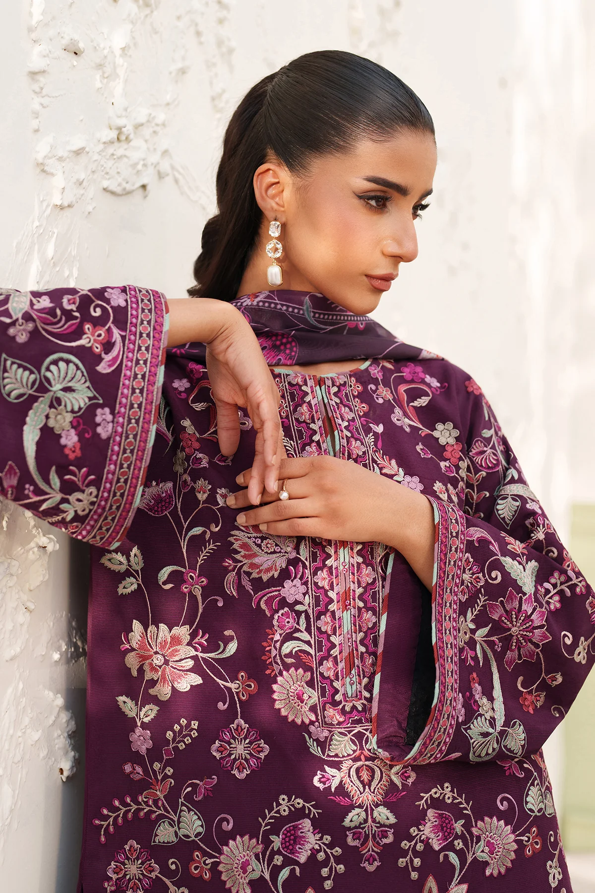 EMBROIDERED RAW SILK SF-4382 - Image 6