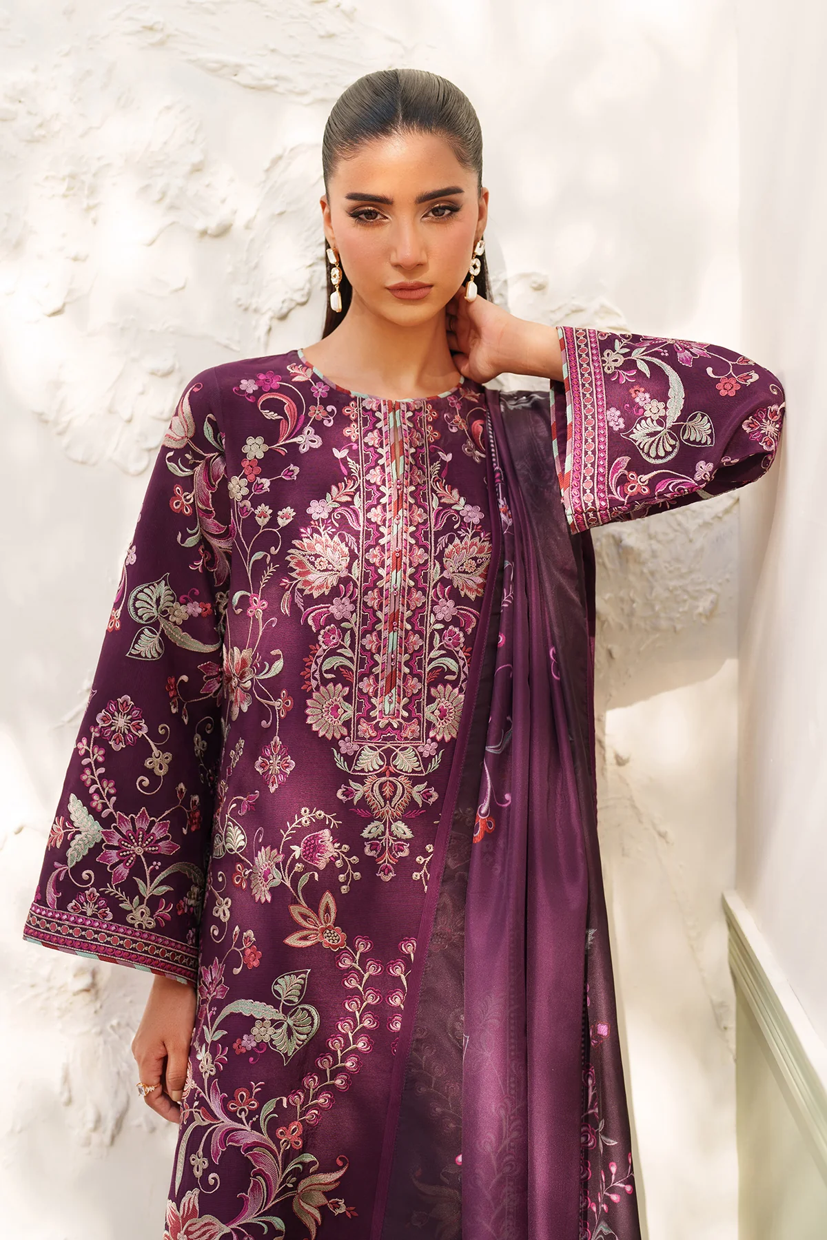 EMBROIDERED RAW SILK SF-4382 - Image 7