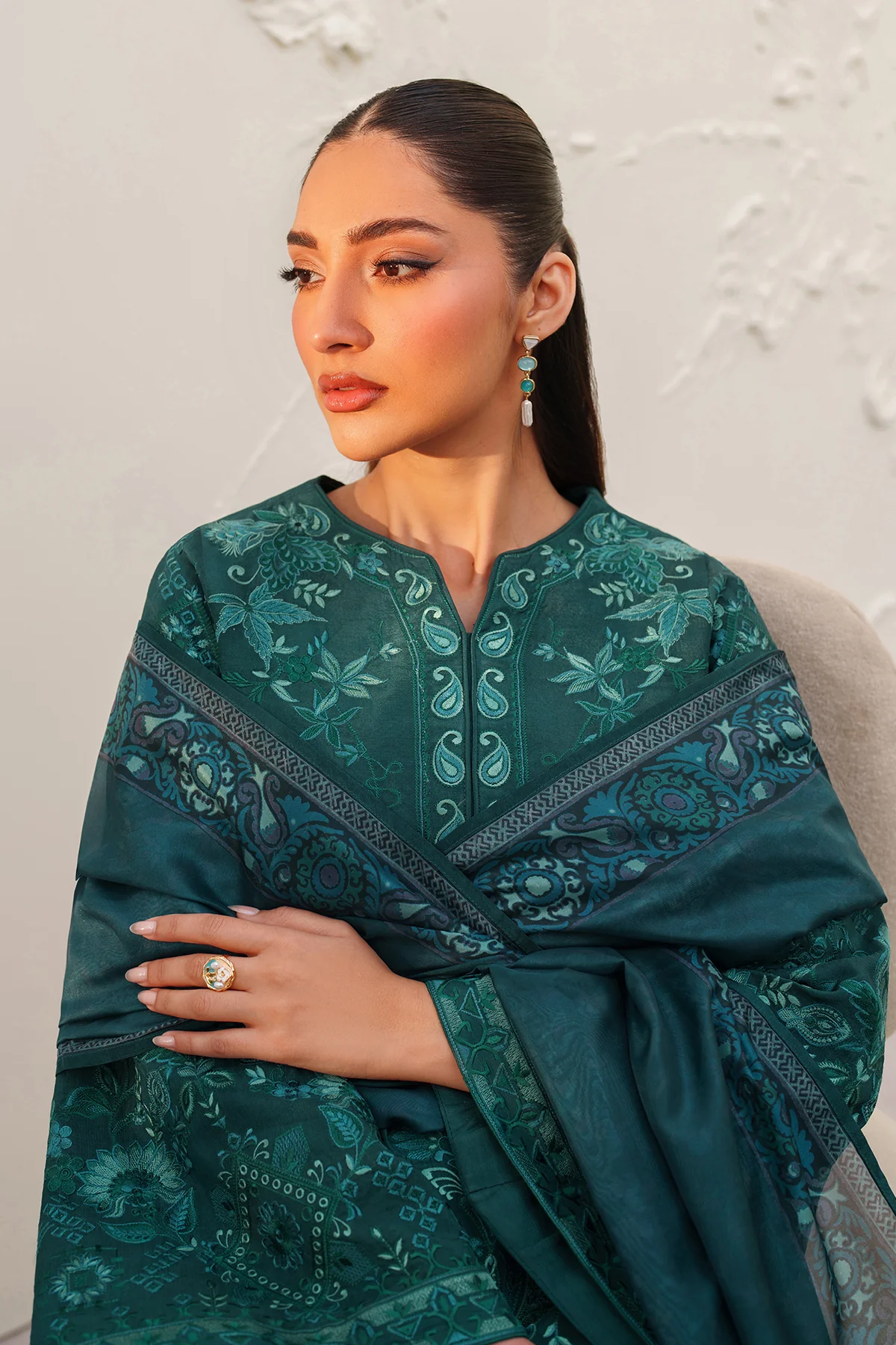 EMBROIDERED RAW SILK SF-4383 - Image 7