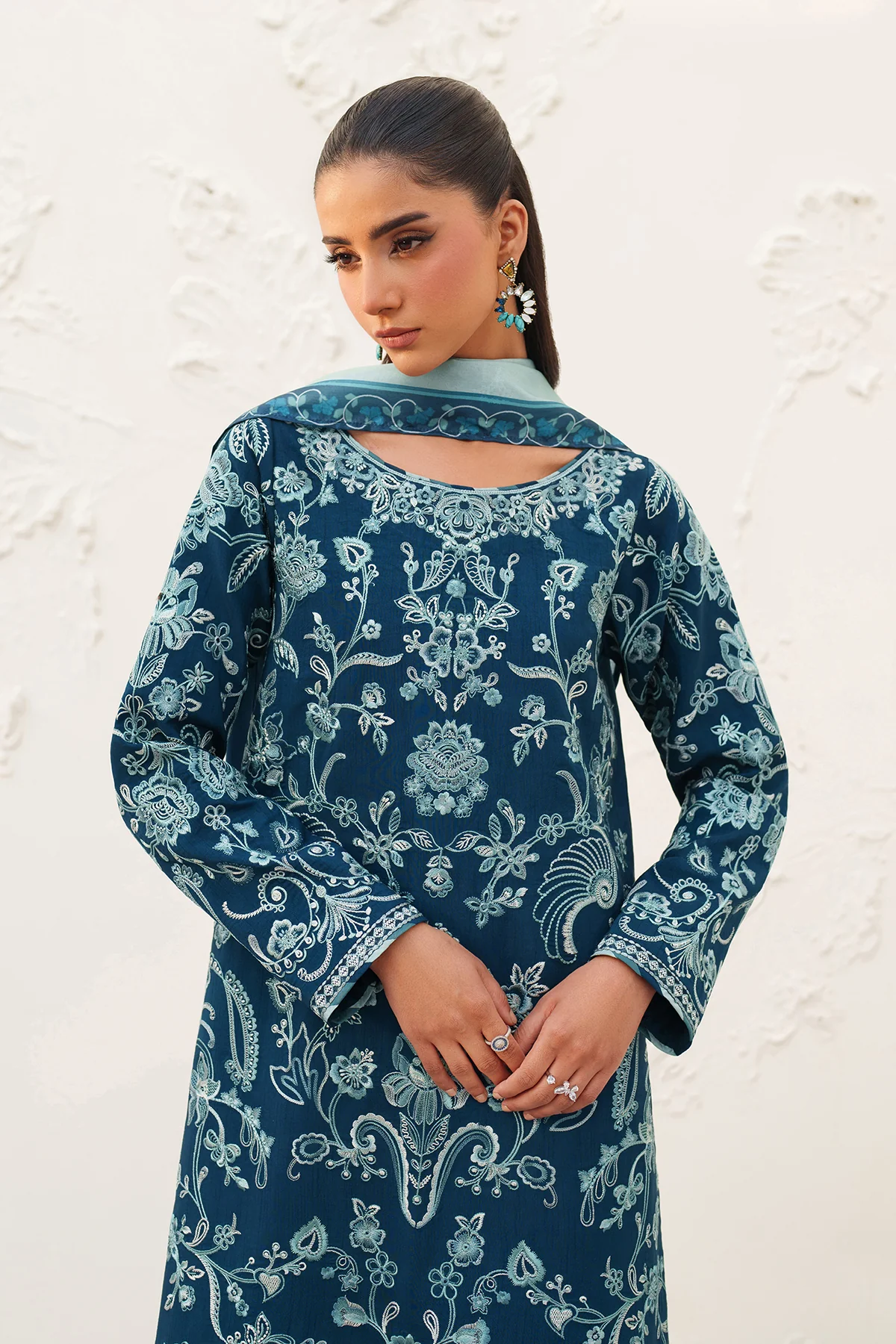 EMBROIDERED RAW SILK SF-4384 - Image 5