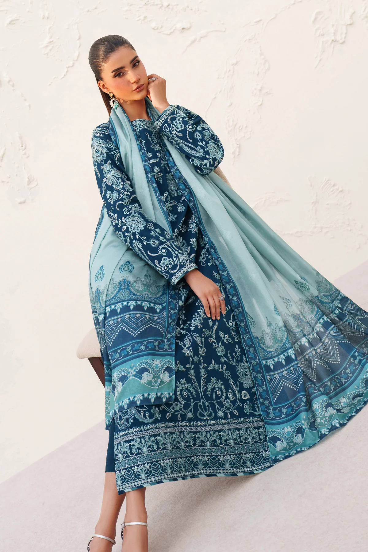 EMBROIDERED RAW SILK SF-4384 - Image 7