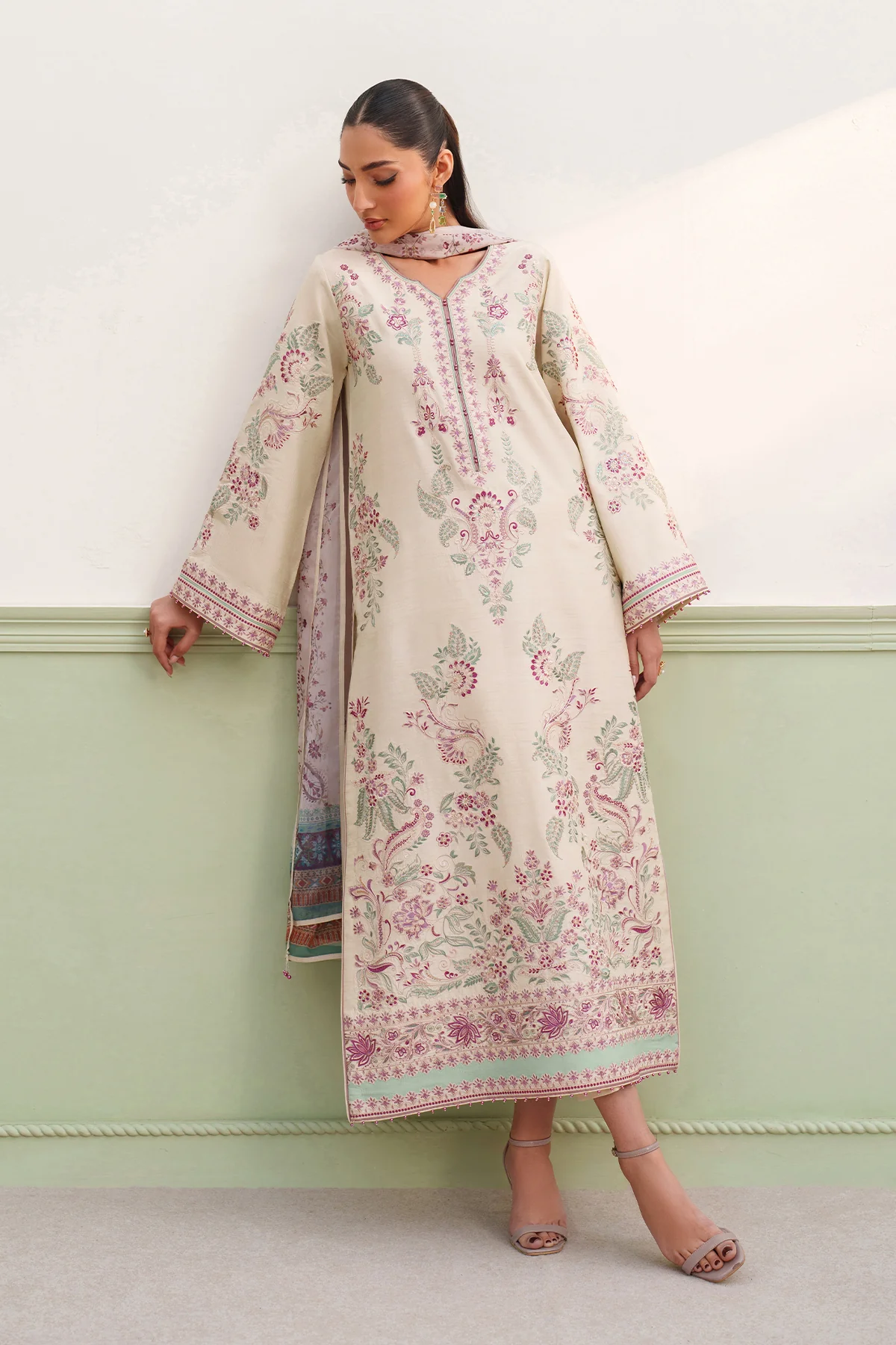 EMBROIDERED RAW SILK SF-4385 - Image 10