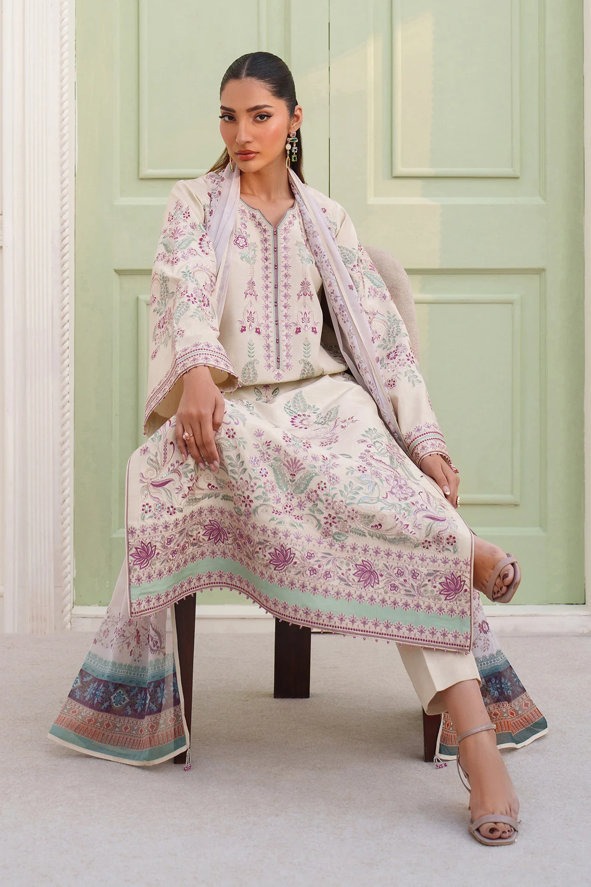 EMBROIDERED RAW SILK SF-4385 - Image 11