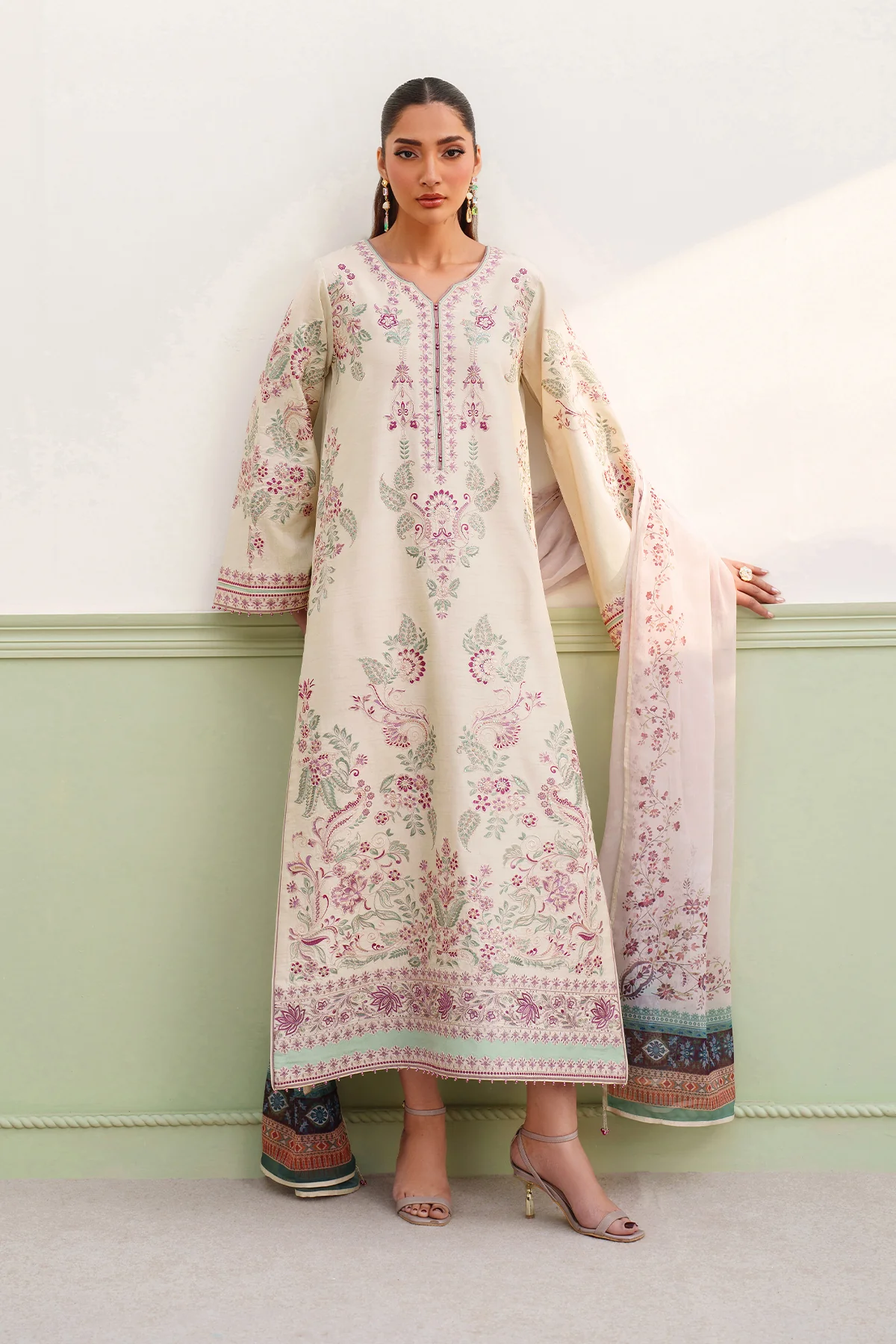 EMBROIDERED RAW SILK SF-4385 - Image 12
