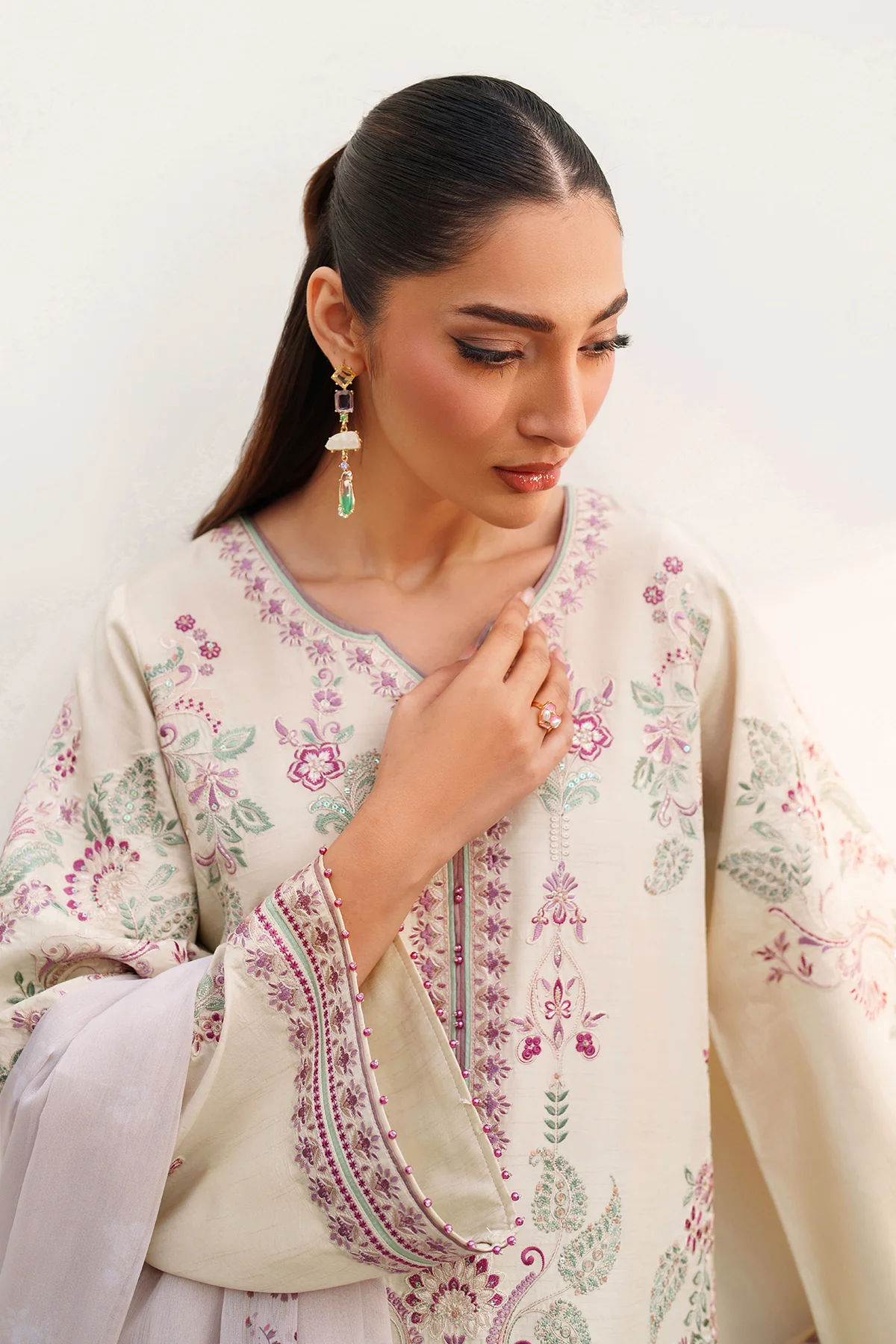 EMBROIDERED RAW SILK SF-4385 - Image 6