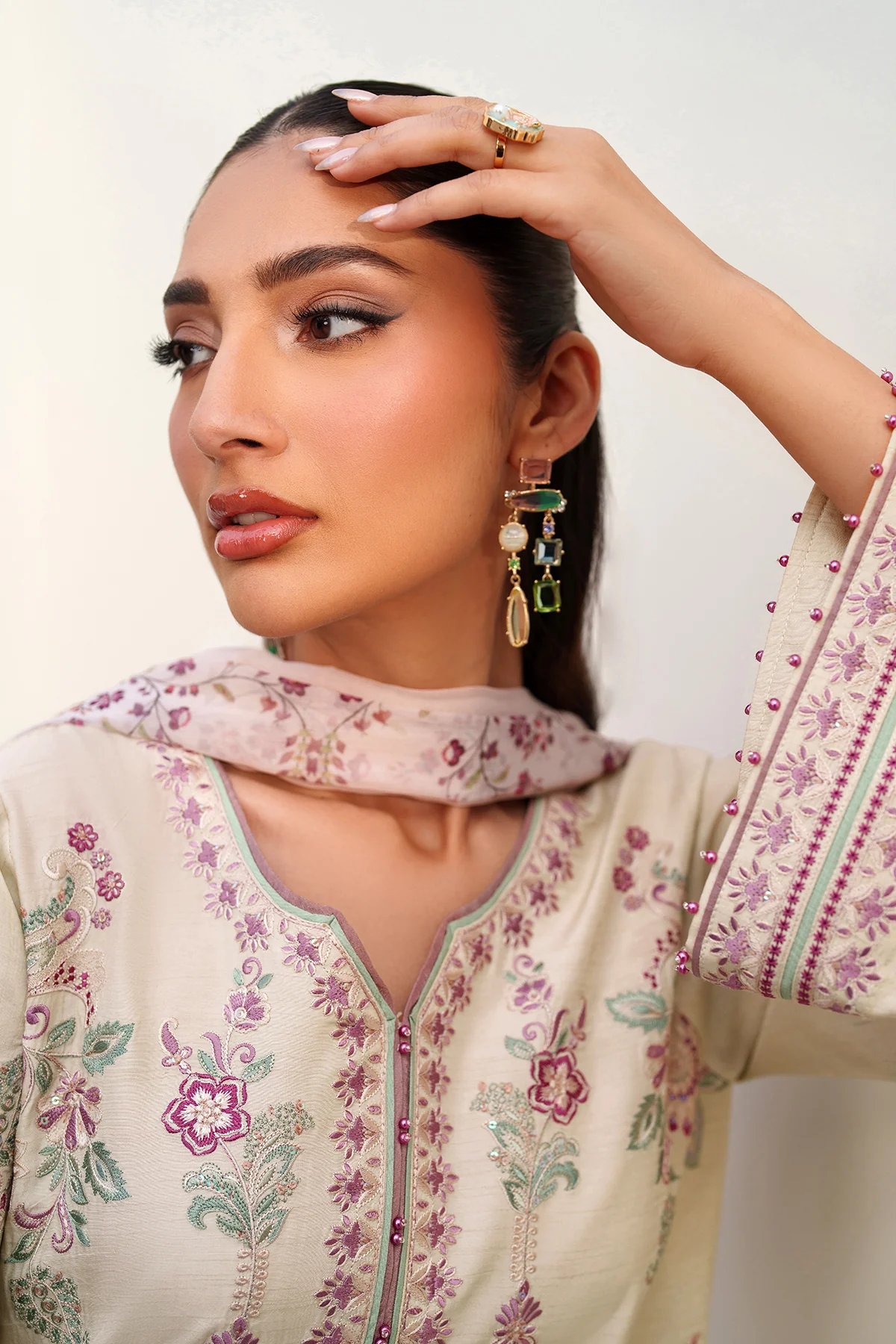 EMBROIDERED RAW SILK SF-4385 - Image 7