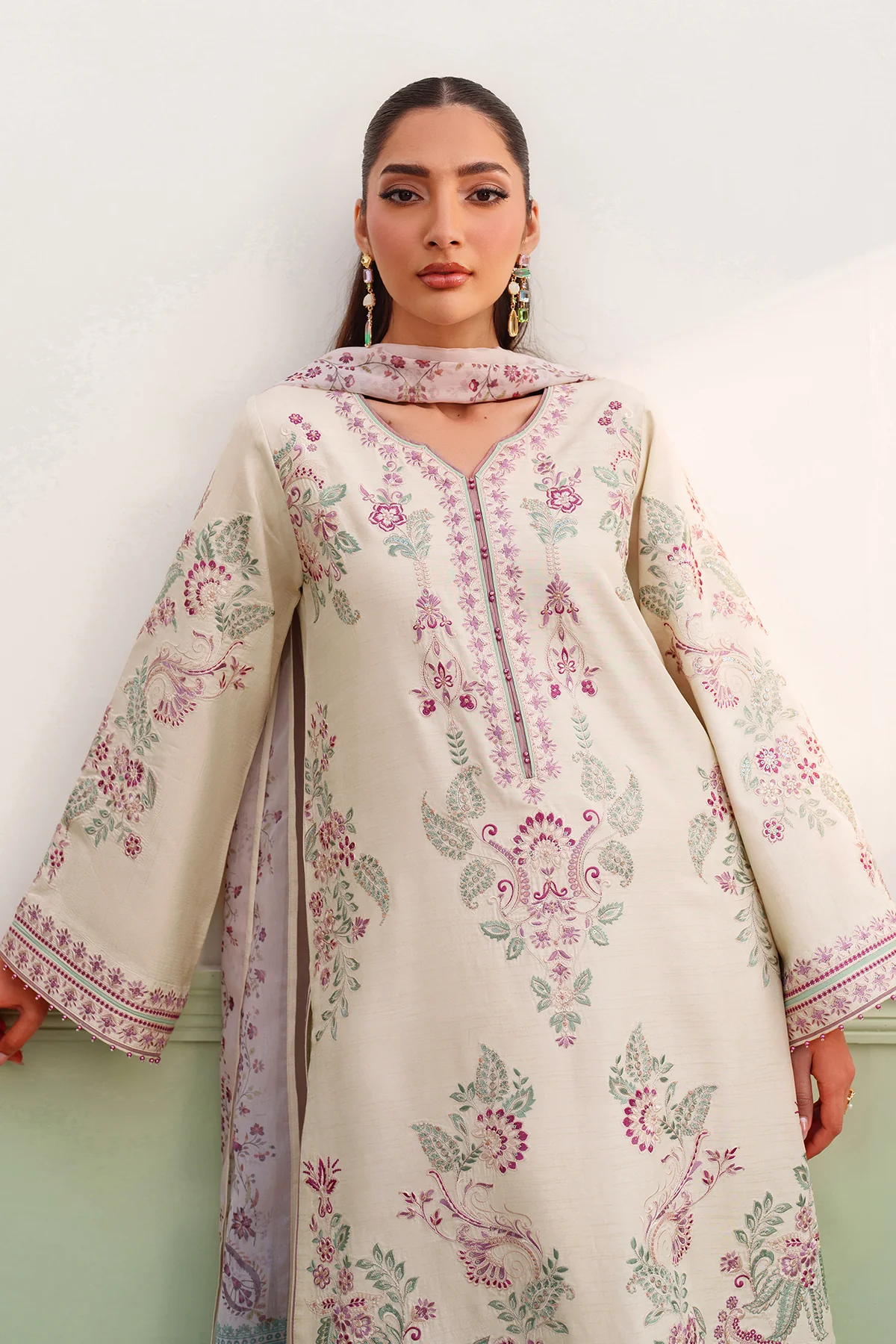 EMBROIDERED RAW SILK SF-4385 - Image 9