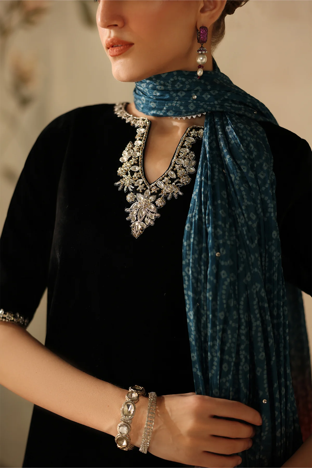 EMBROIDERED VELVET PR-1224 - Image 3