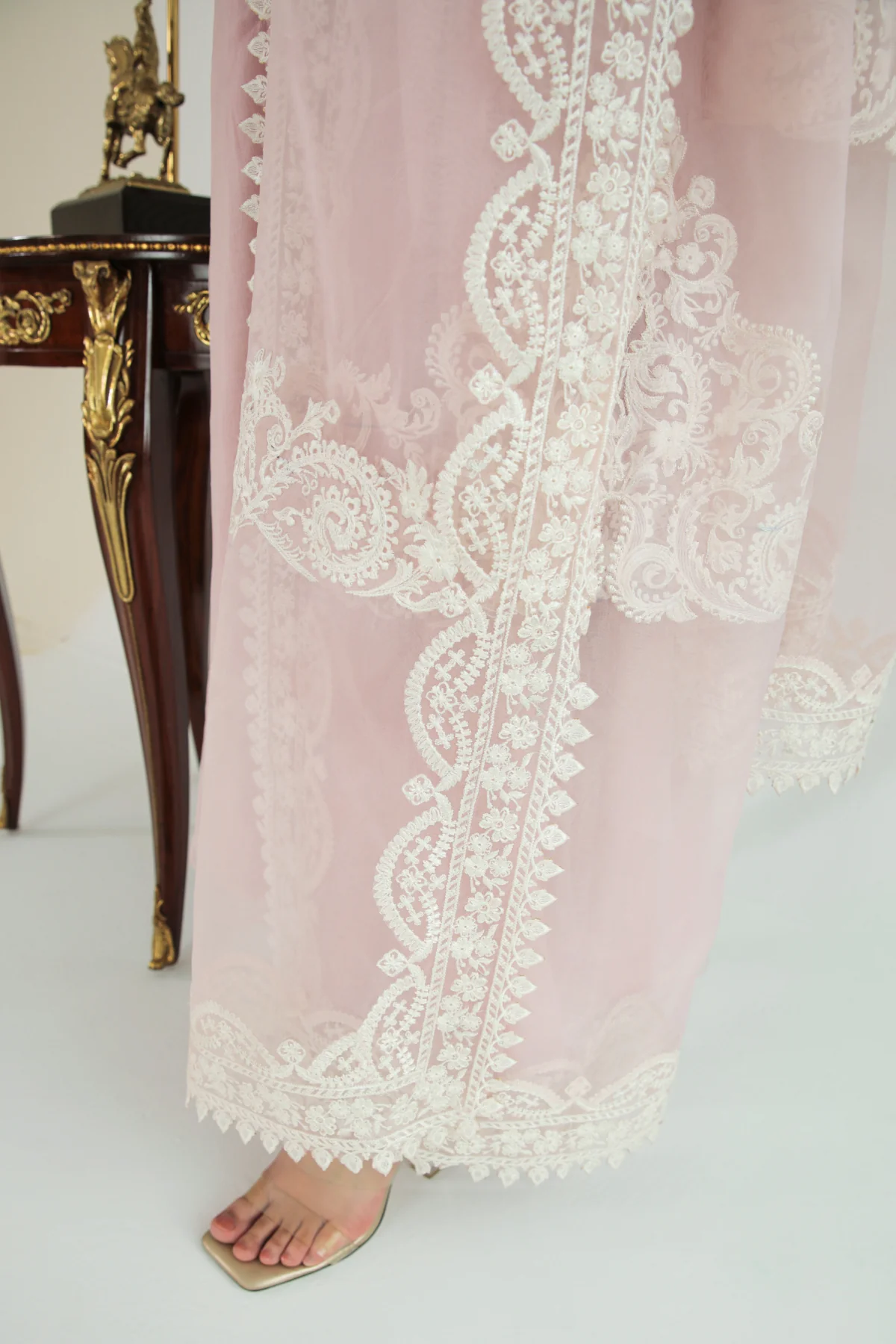 EMBROIDERED CHIFFON FROCK PR-685 - Image 5