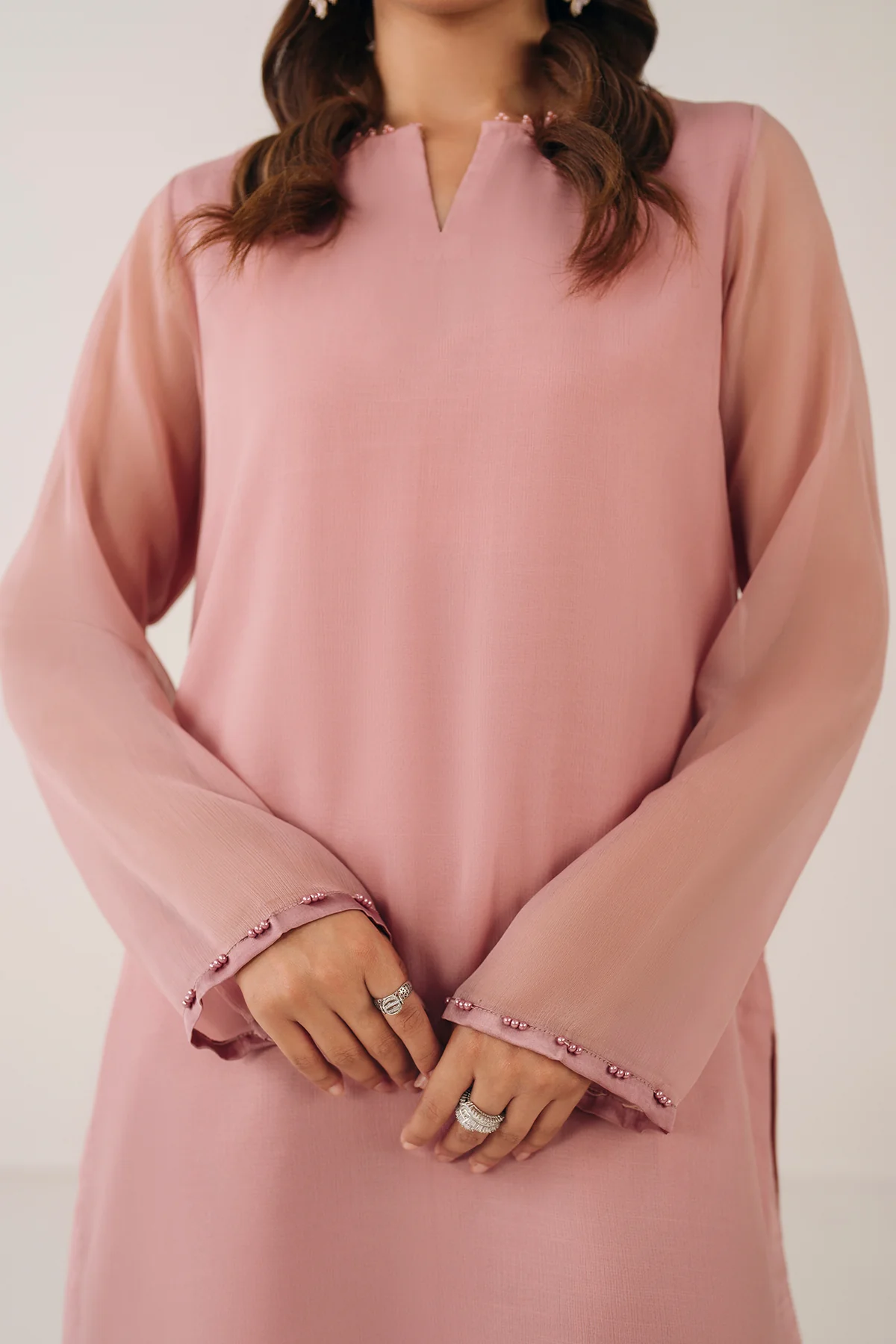 PLAIN CHIFFON SHIRT PR-1116 - Image 3