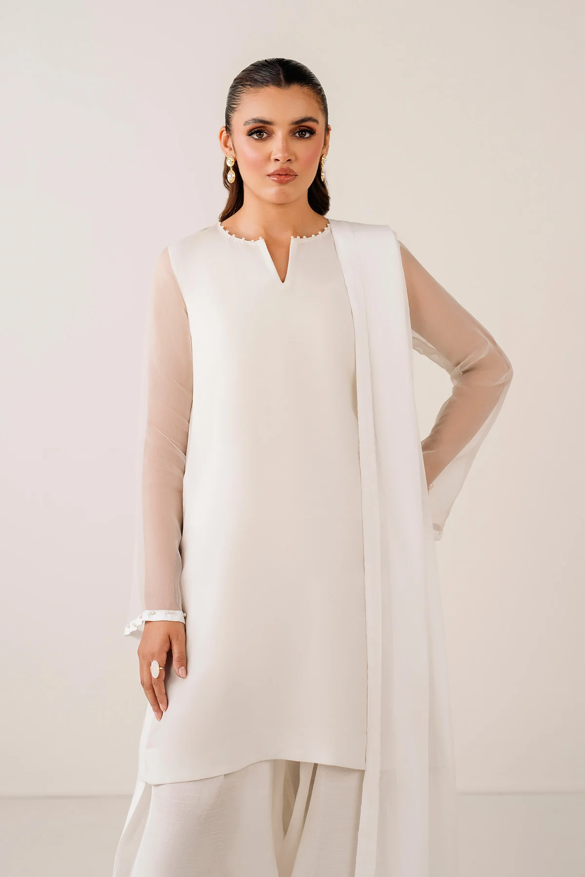 PLAIN CHIFFON SHIRT PR-1117 - Image 5