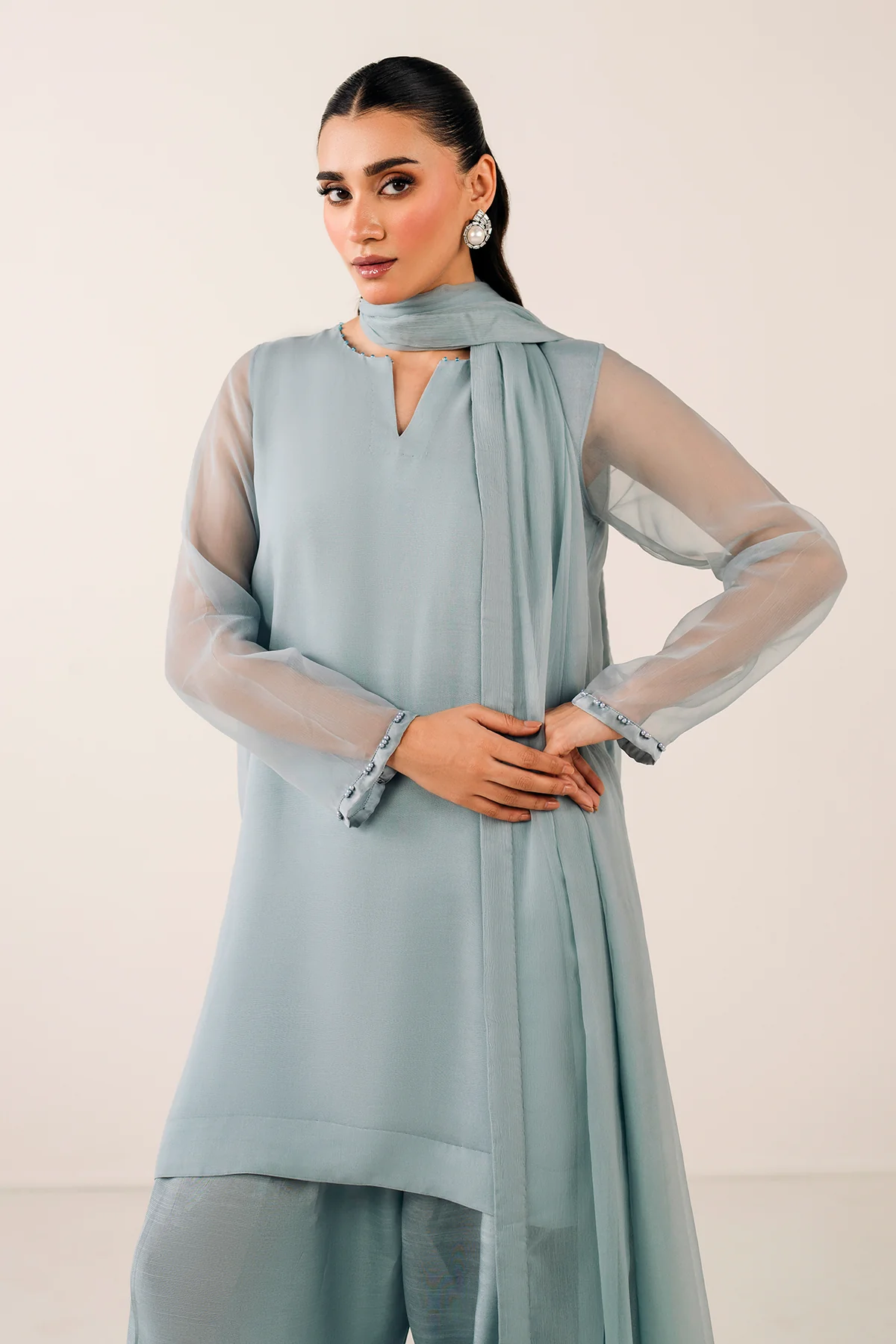 PLAIN CHIFFON SHIRT PR-1118 - Image 3