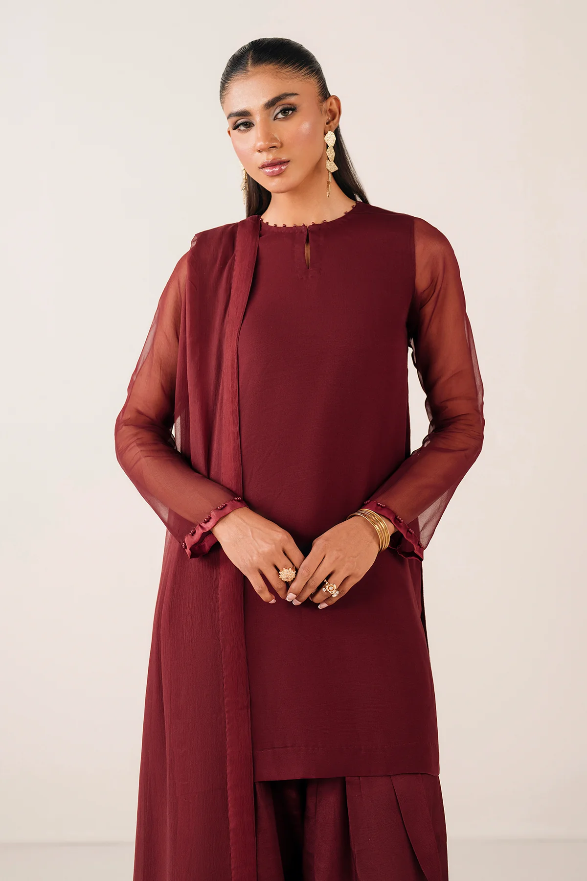 PLAIN CHIFFON SHIRT PR-1119 - Image 3