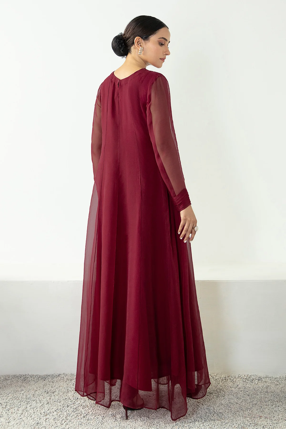 PLAIN CHIFFON FROCK PR-577 - Image 2