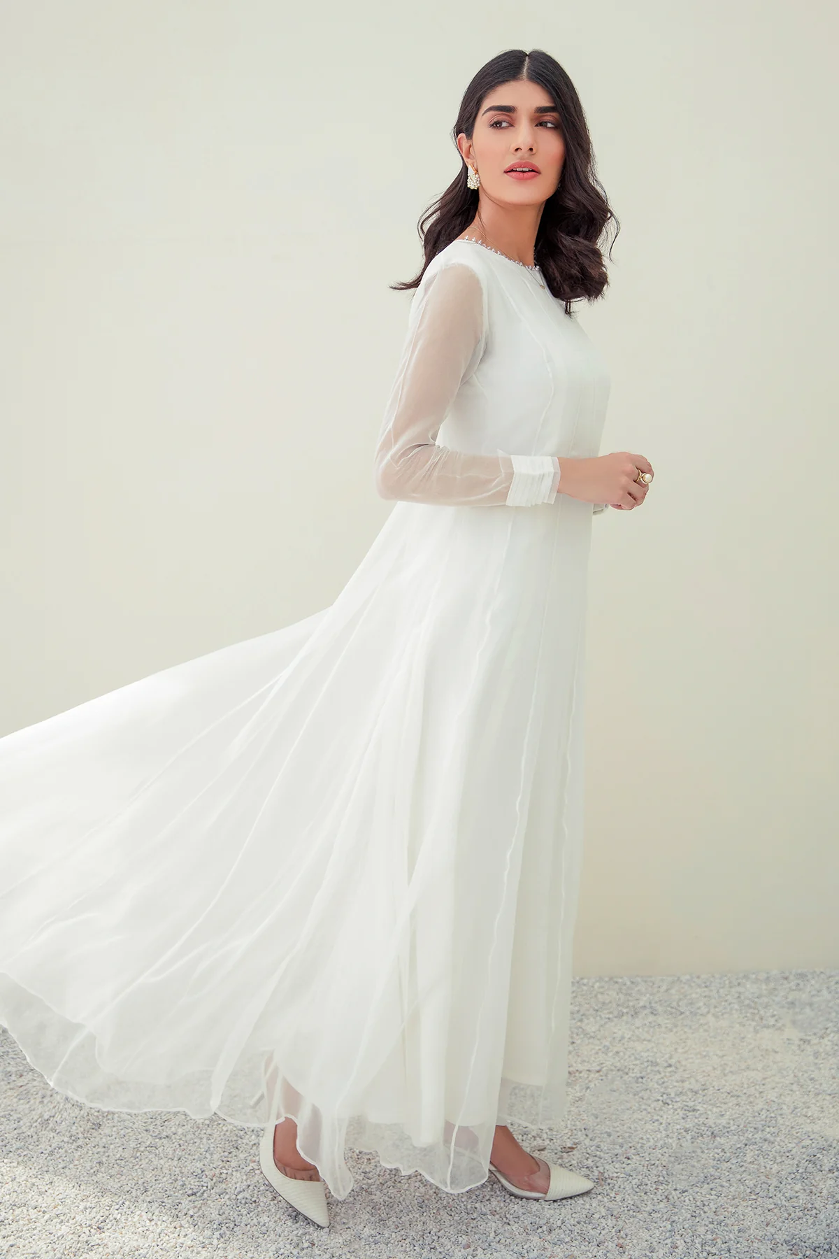 PLAIN CHIFFON FROCK PR-578 - Image 3