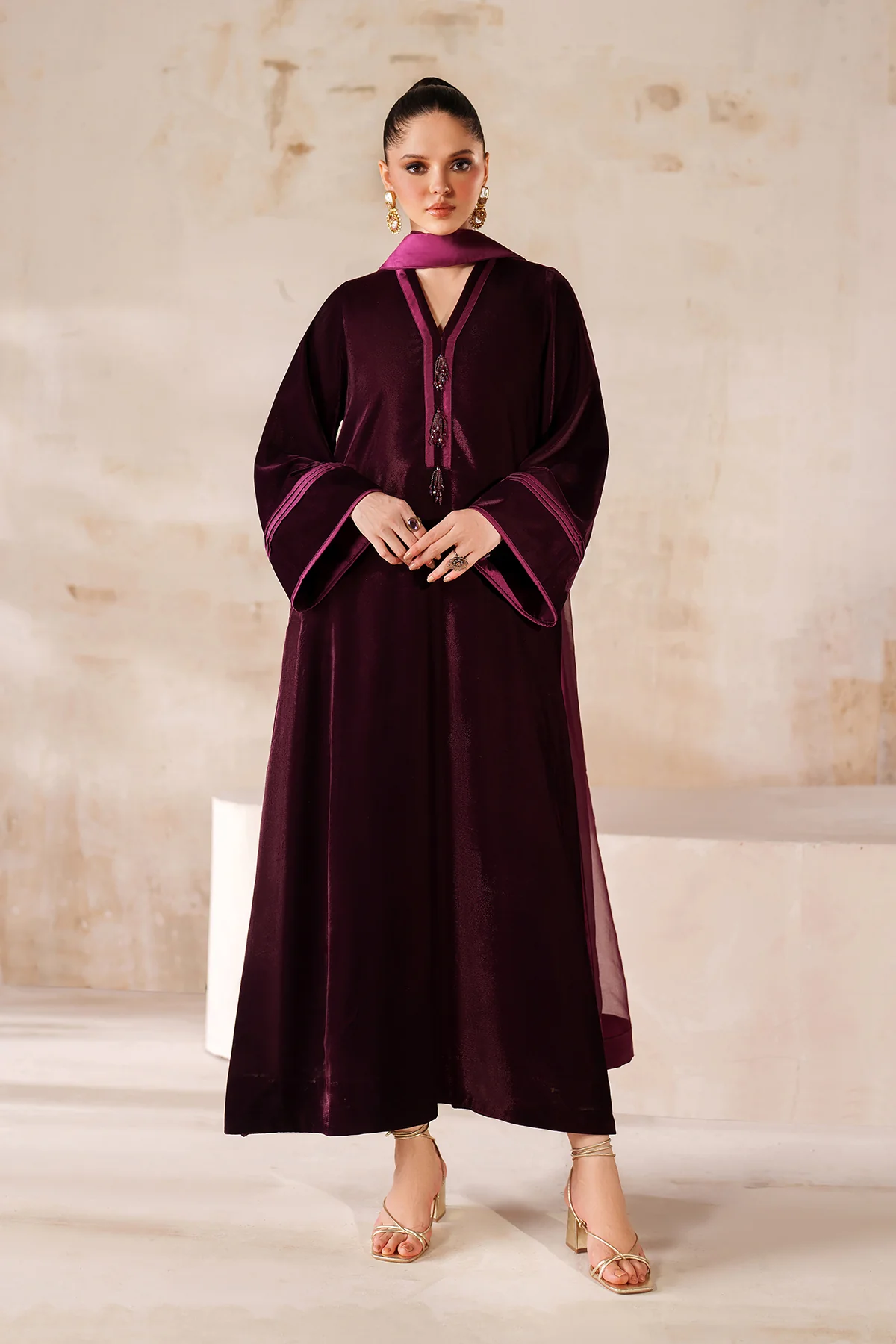 SOLID VELVET SUIT EN-1215