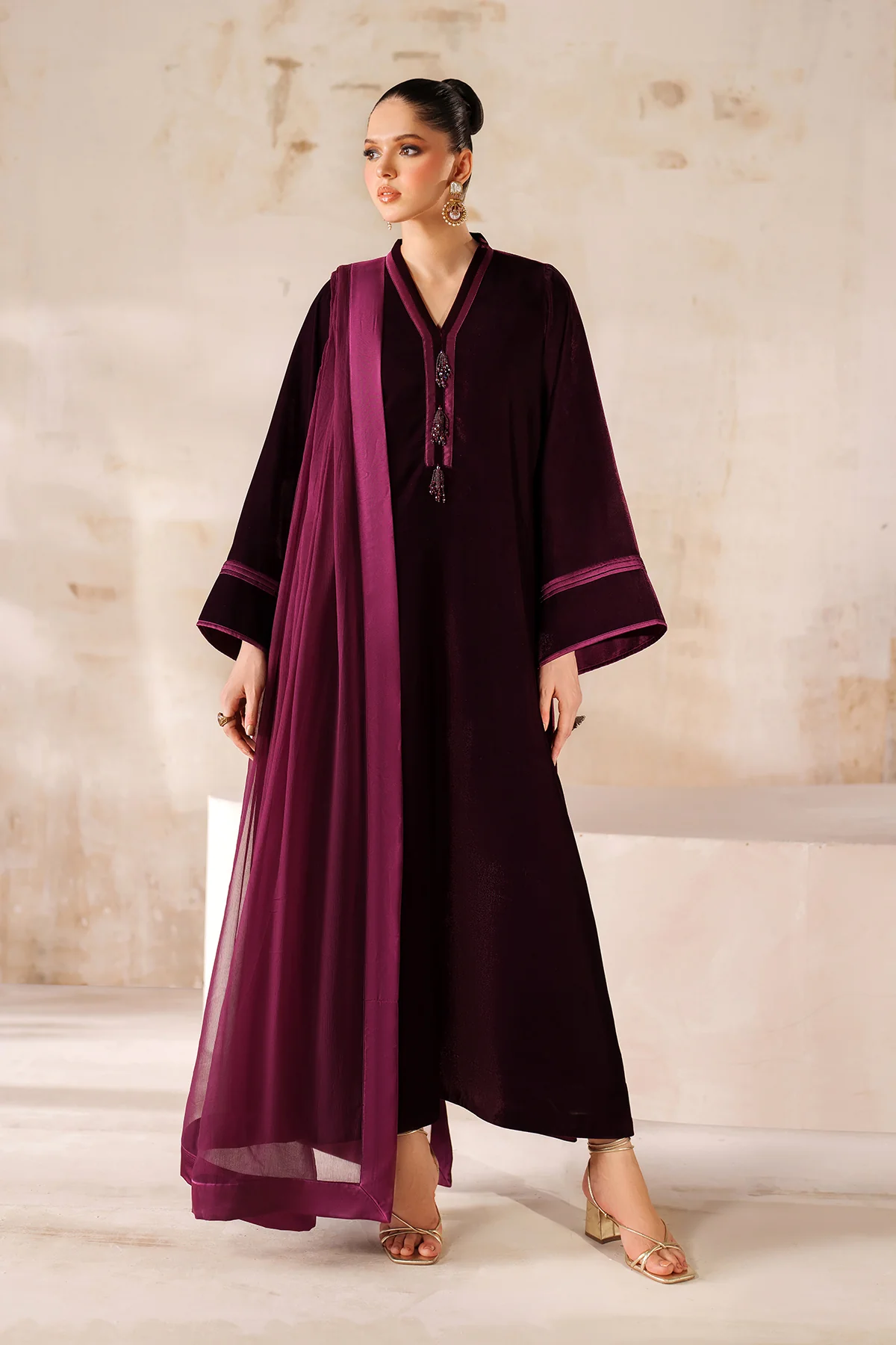 SOLID VELVET SUIT EN-1215 - Image 3