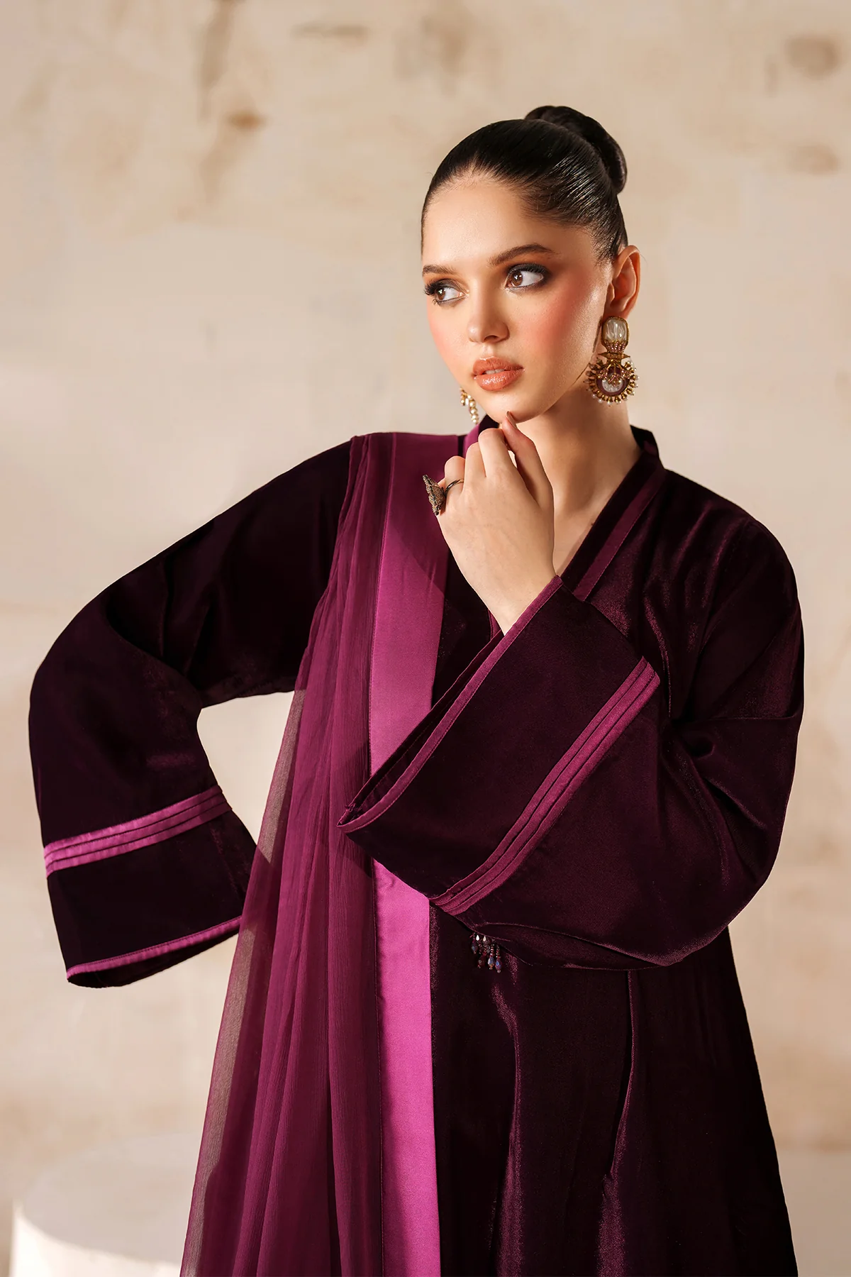 SOLID VELVET SUIT EN-1215 - Image 4