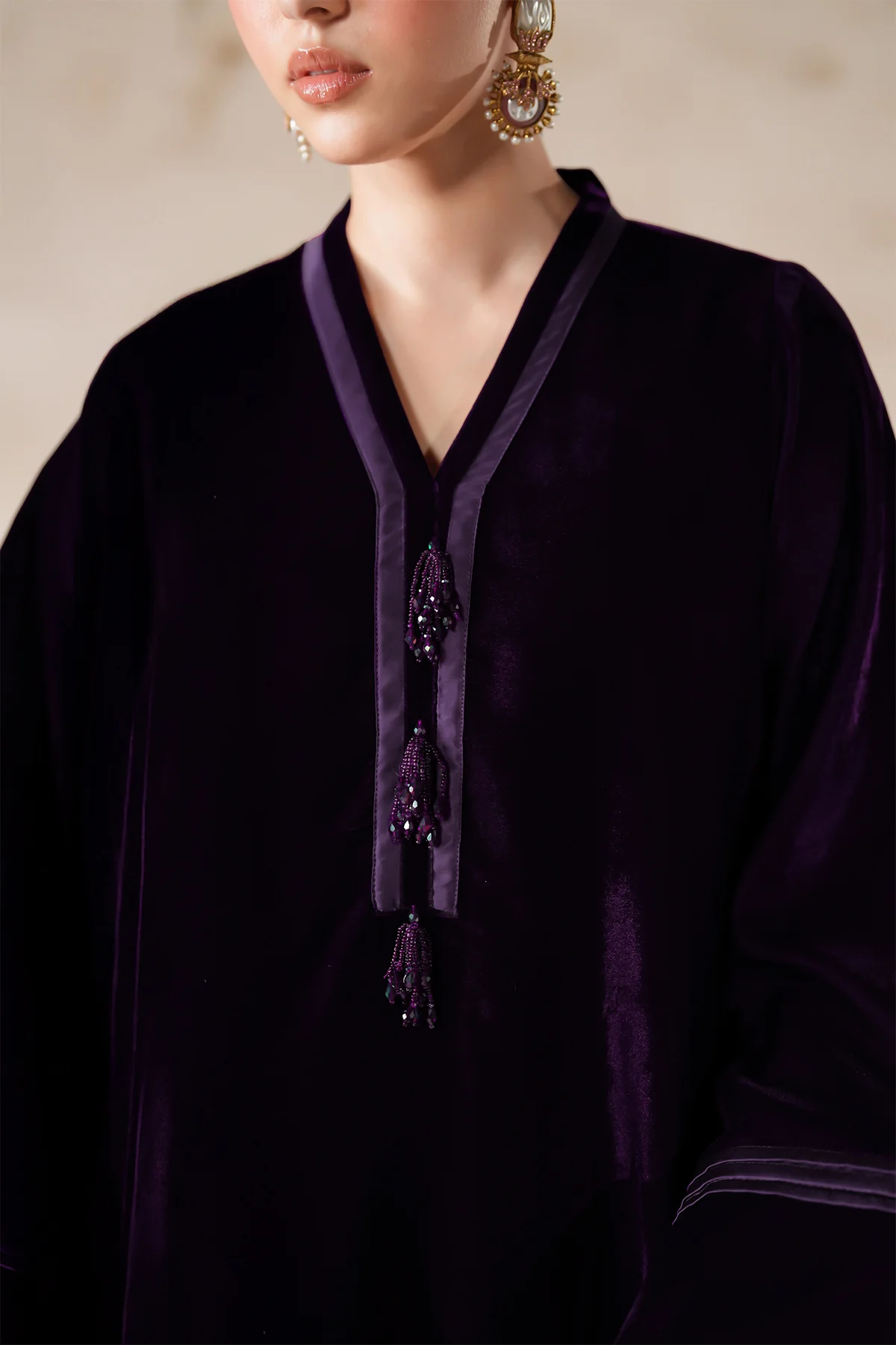 SOLID VELVET SUIT EN-1228 - Image 3